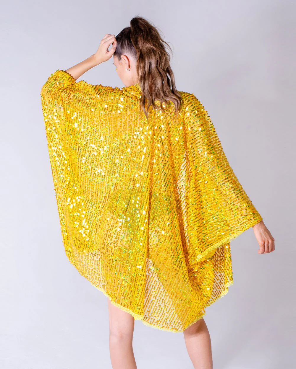 Disco Sequin Kimono - Yellow lily - Image 6
