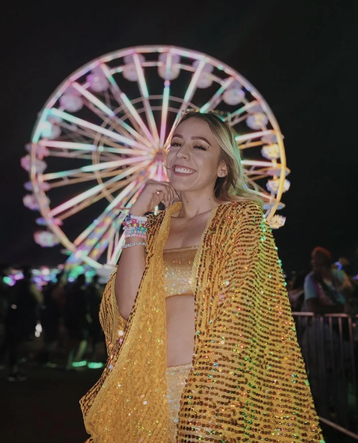 Disco Sequin Kimono - Yellow lily - Image 8
