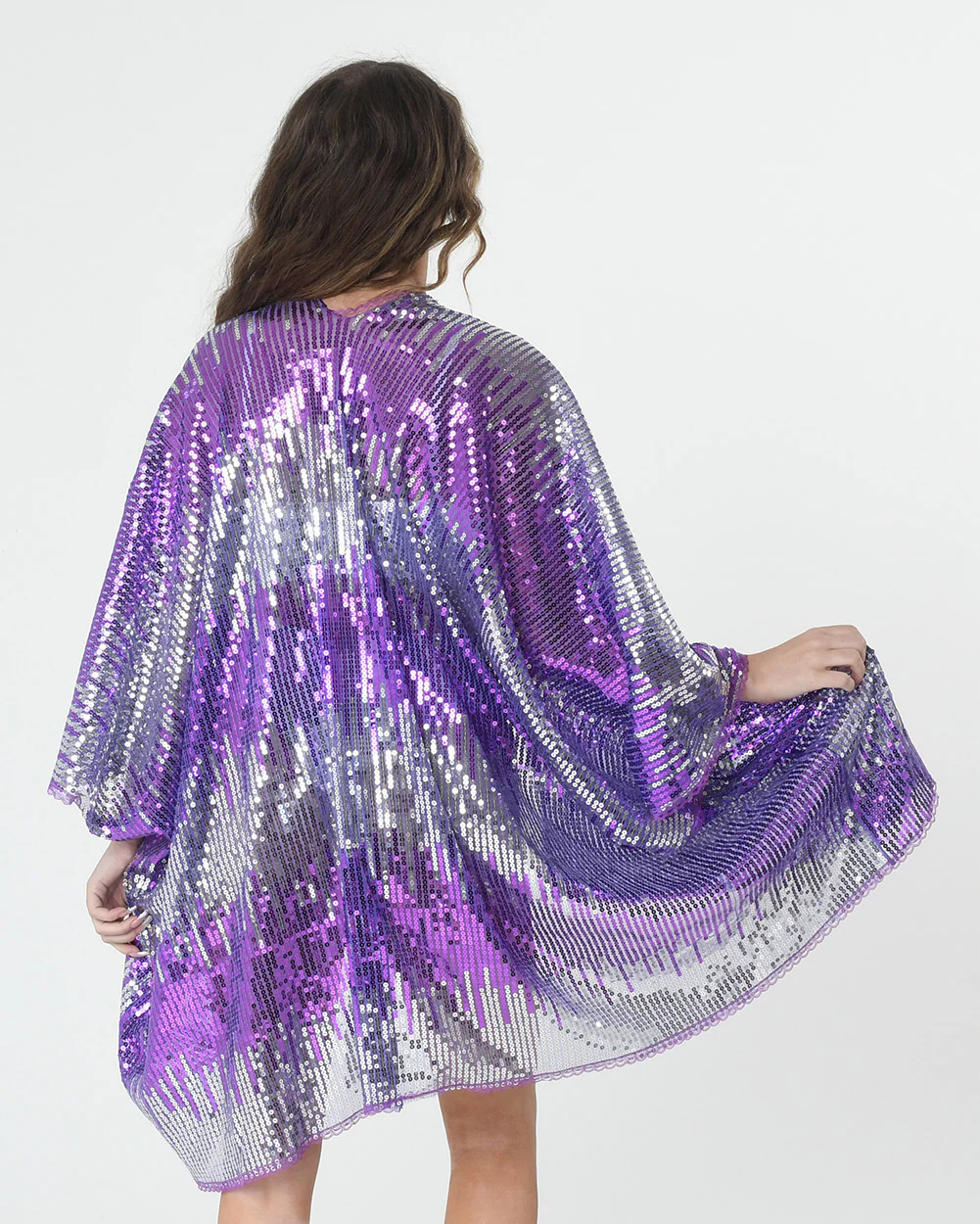 Sequin Kimono - Babe Purple - Image 5