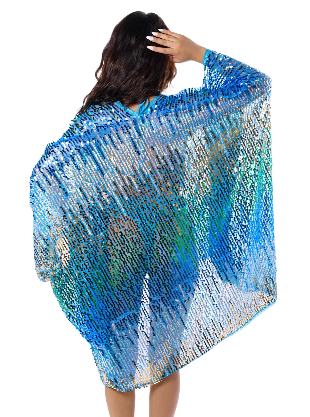 Sequin Kimono - Blue Waves - Image 2