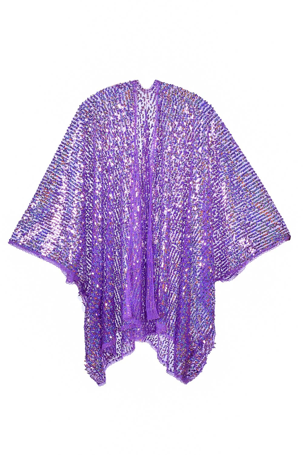 Disco Sequin Kimono - Purple Holographic - Image 6