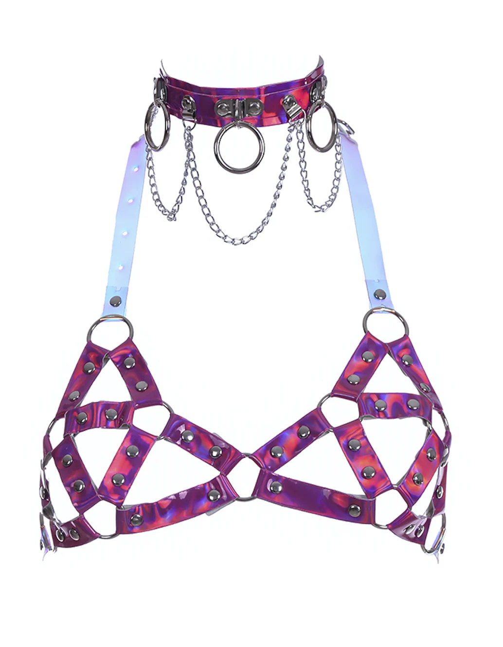 Hologram Harness Bra & Choker Set - Image 2
