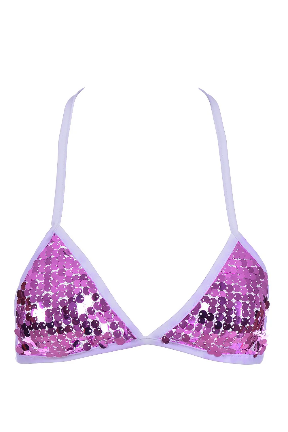 Magenta Sequin Triangle Top - Image 5