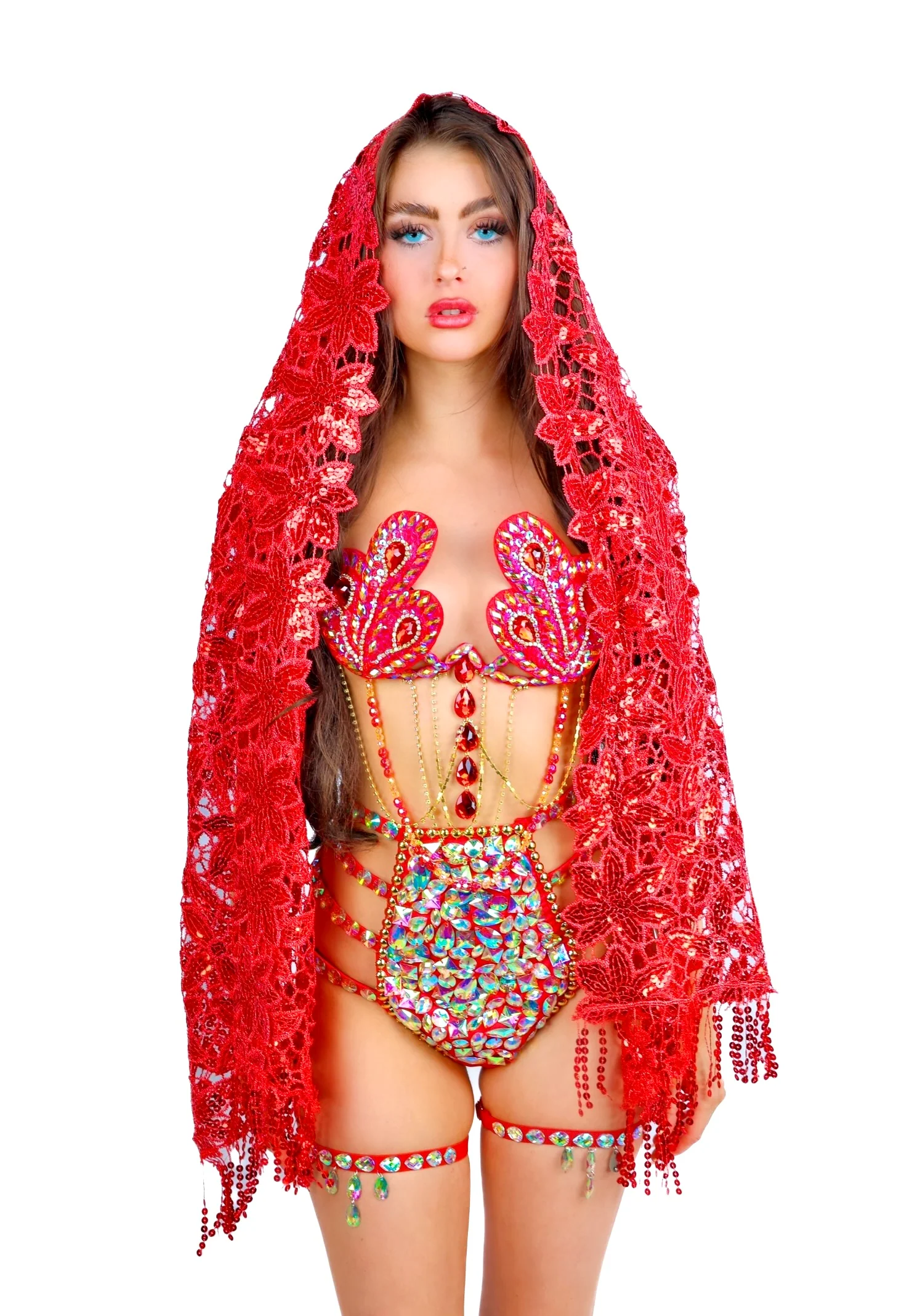FULL OUTFIT- Ruby Swan Goddess Aura (5 pcs) - Image 2