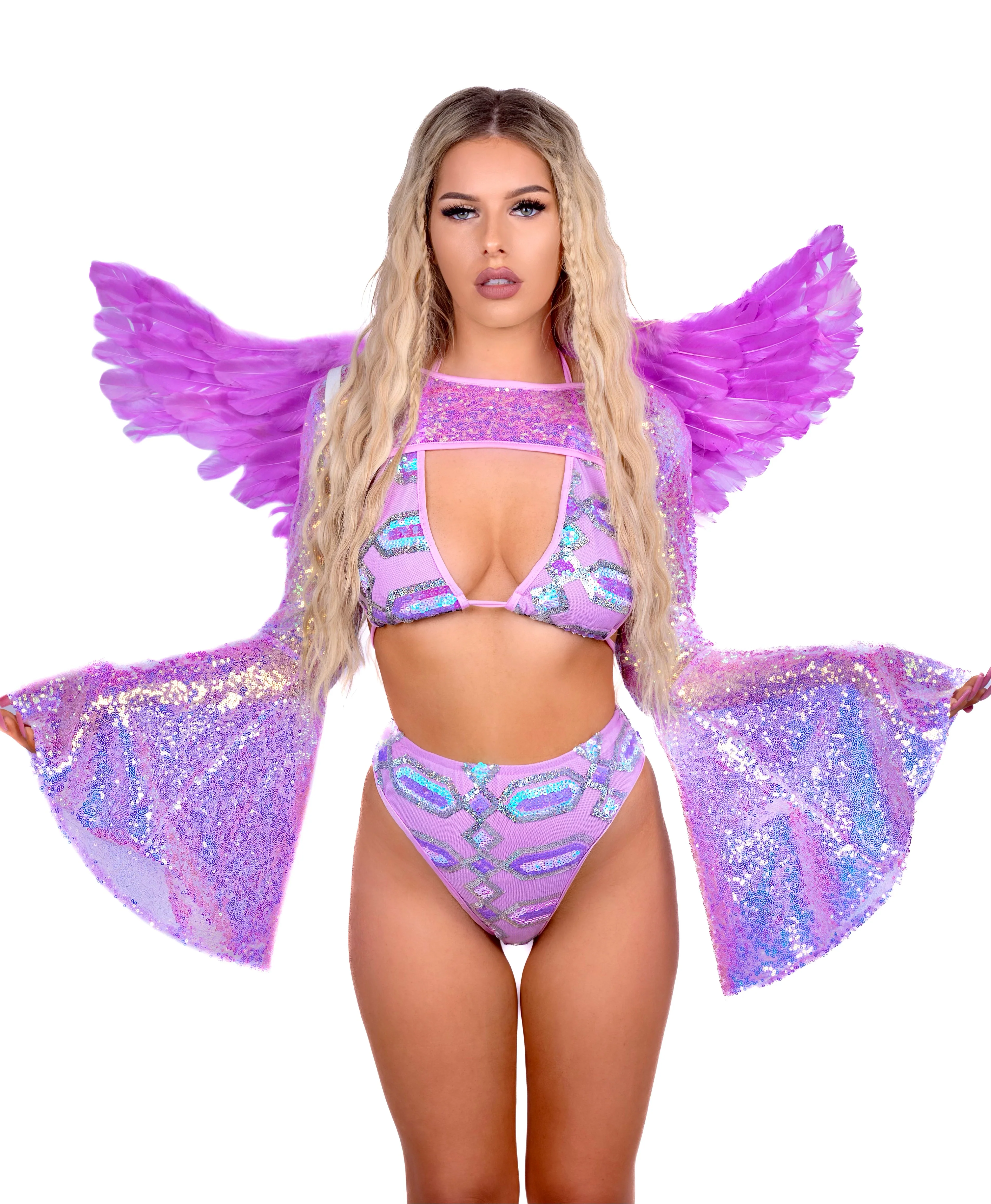 FULL OUTFIT-Cosmic Lavender Angel (4 pcs) - Image 2