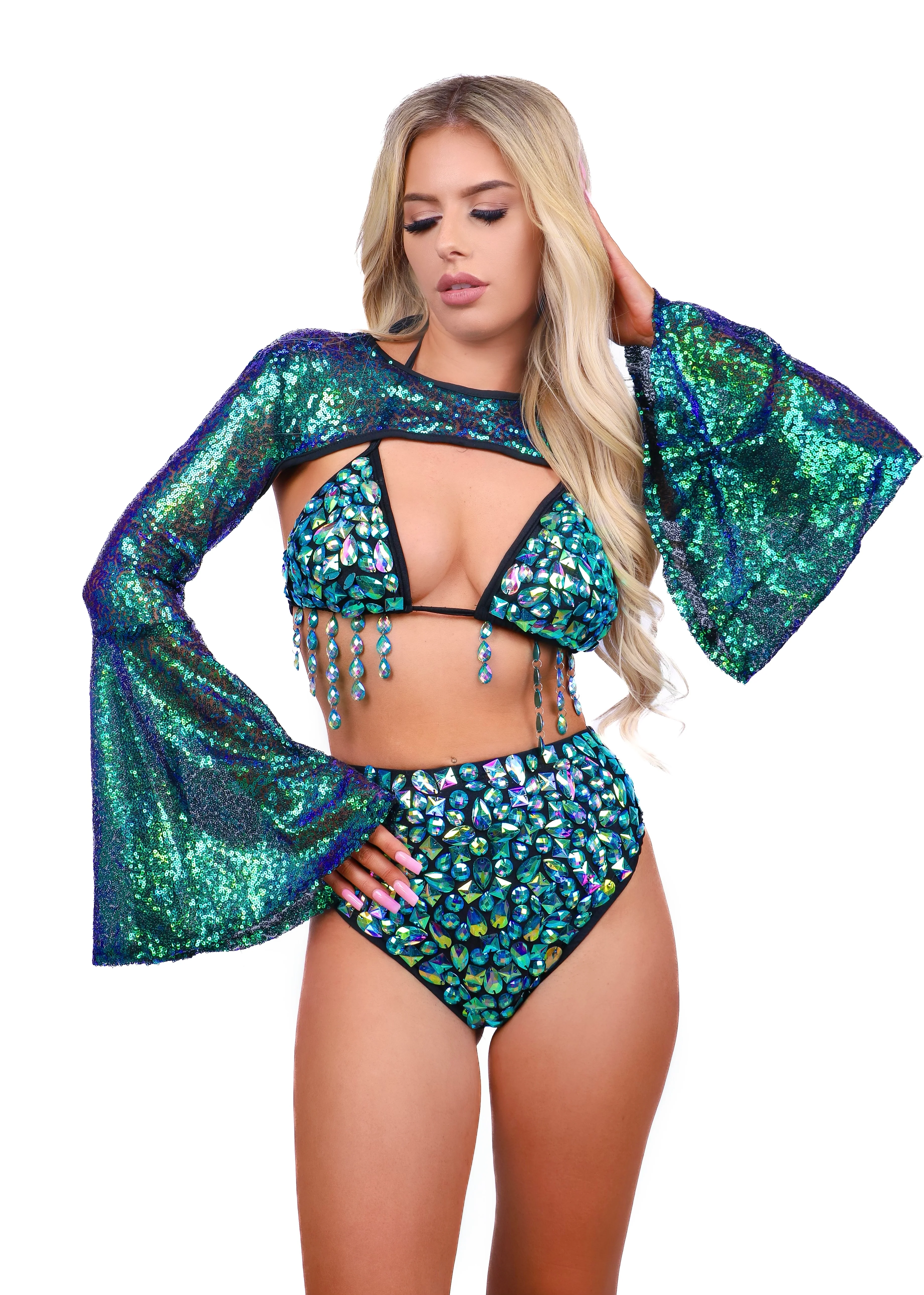 FULL OUTFIT- Forest Sequin Aura (3 pcs) - Image 2