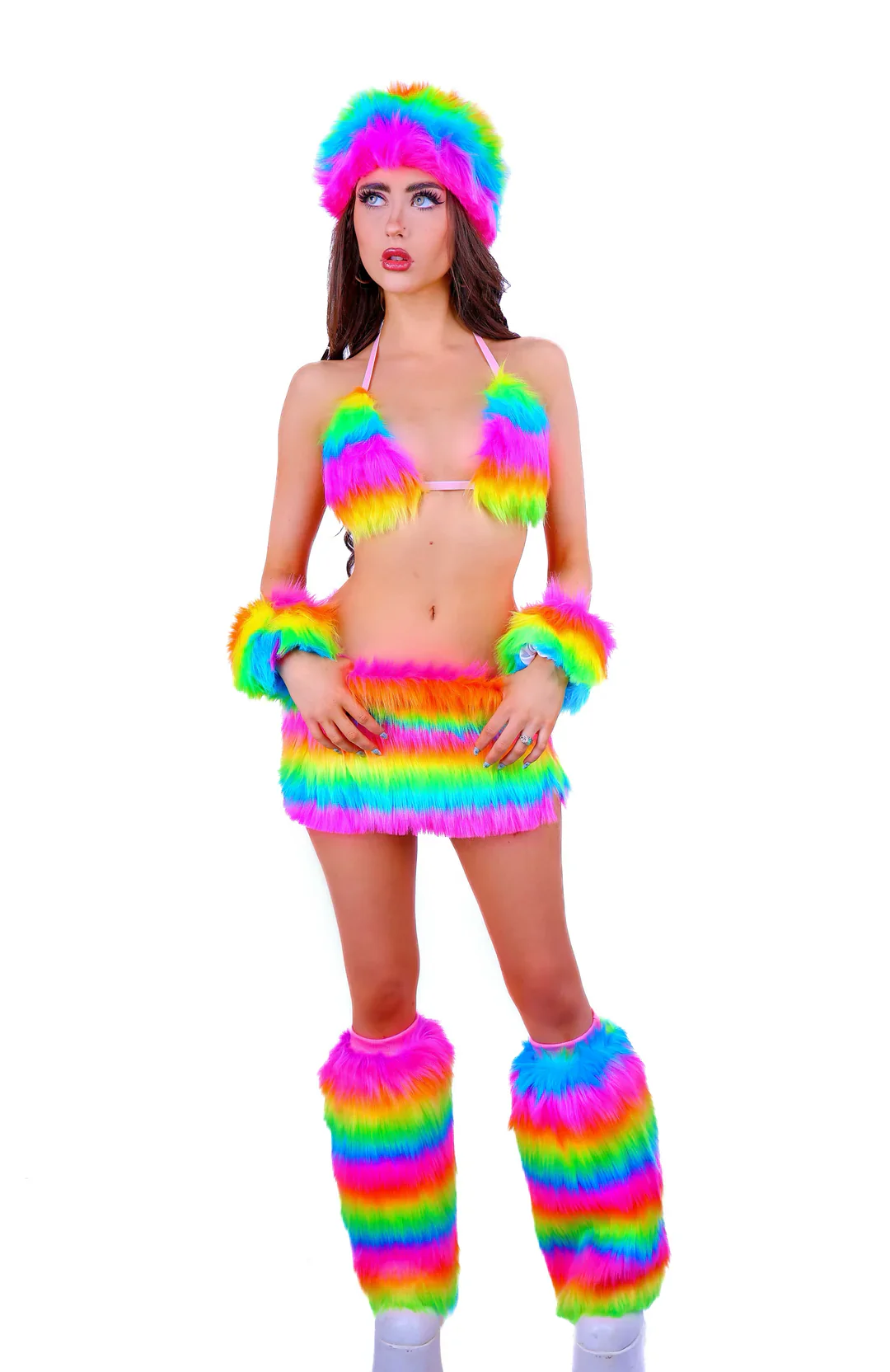 FULL OUTFIT- Fuzzy Rainbow Dream Rebel (5 pcs) - Image 10