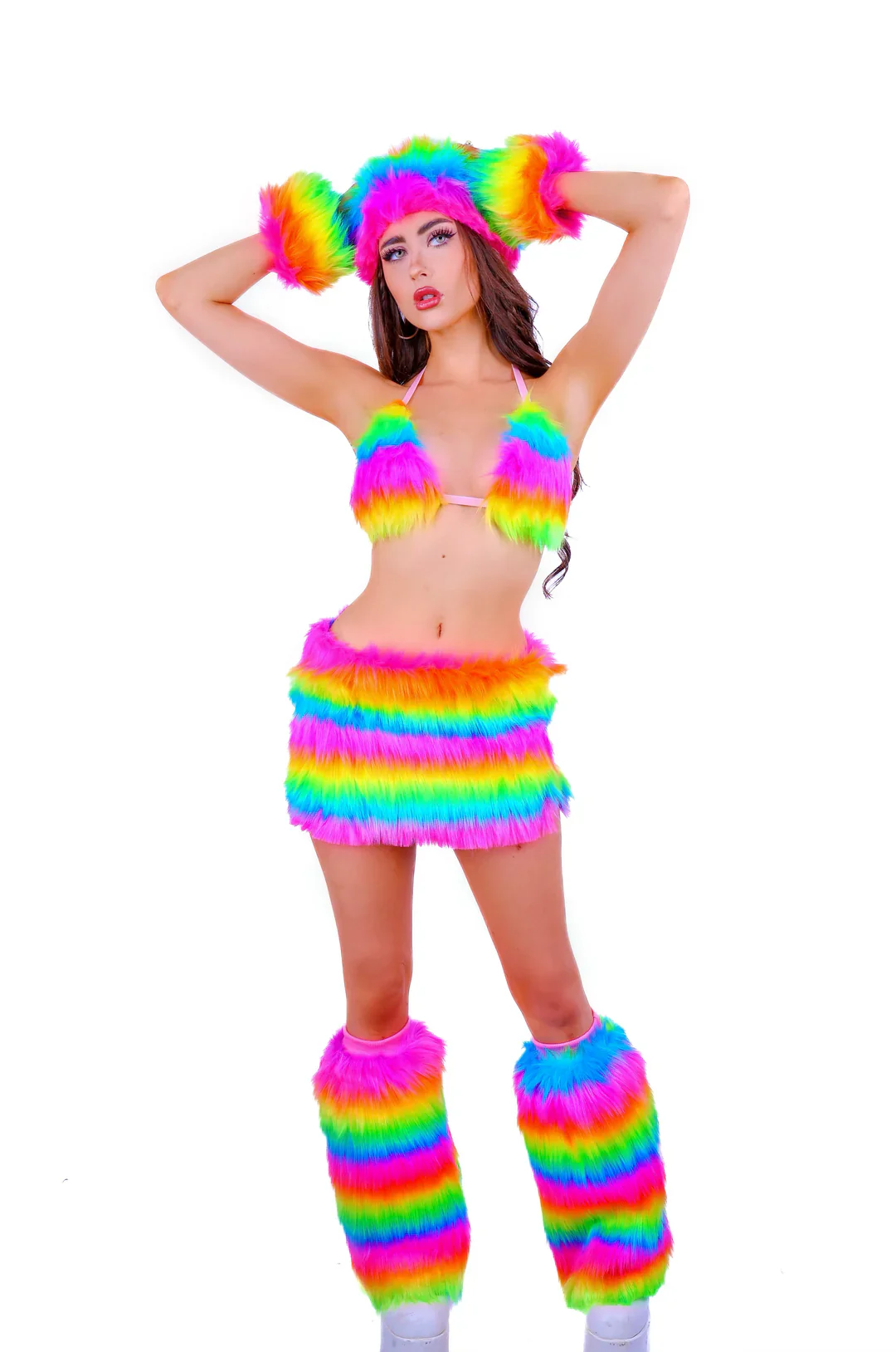 FULL OUTFIT- Fuzzy Rainbow Dream Rebel (5 pcs) - Image 9