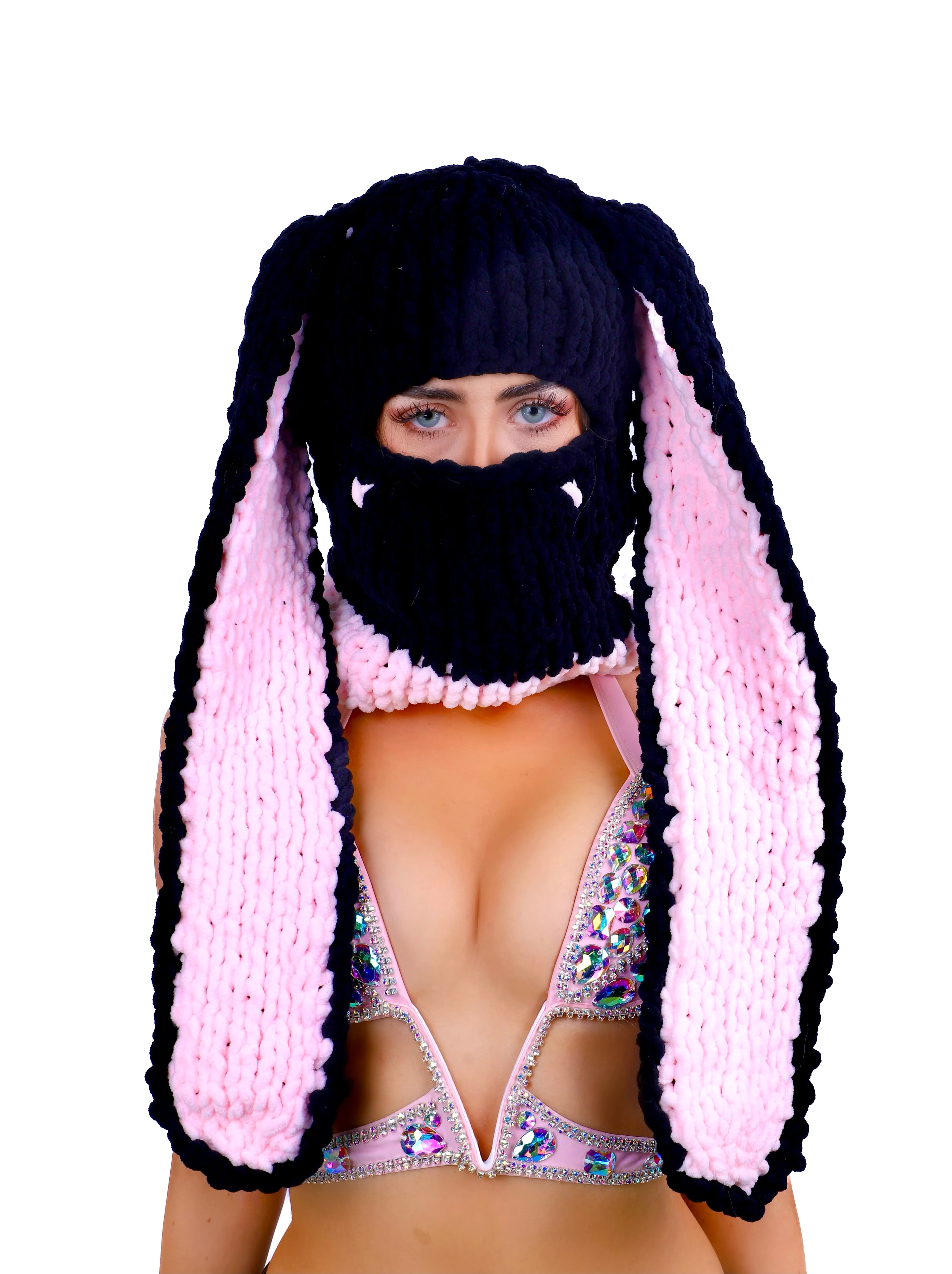 FULL OUTFIT-Black/ Pink Bunny Diva (3 pcs) - Image 6