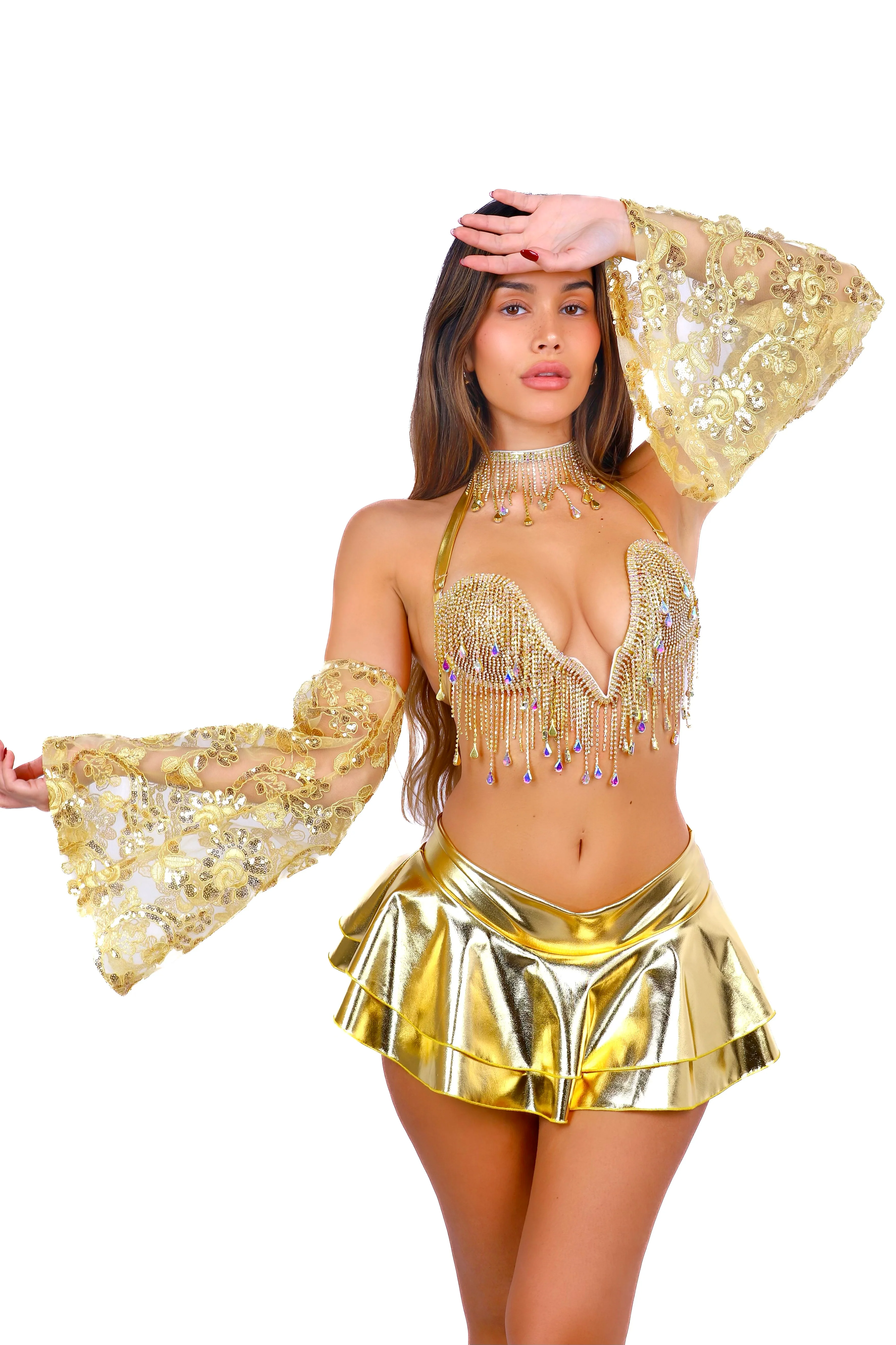 FULL OUTFIT- Gold Desire Diva (4 pcs) - Image 2