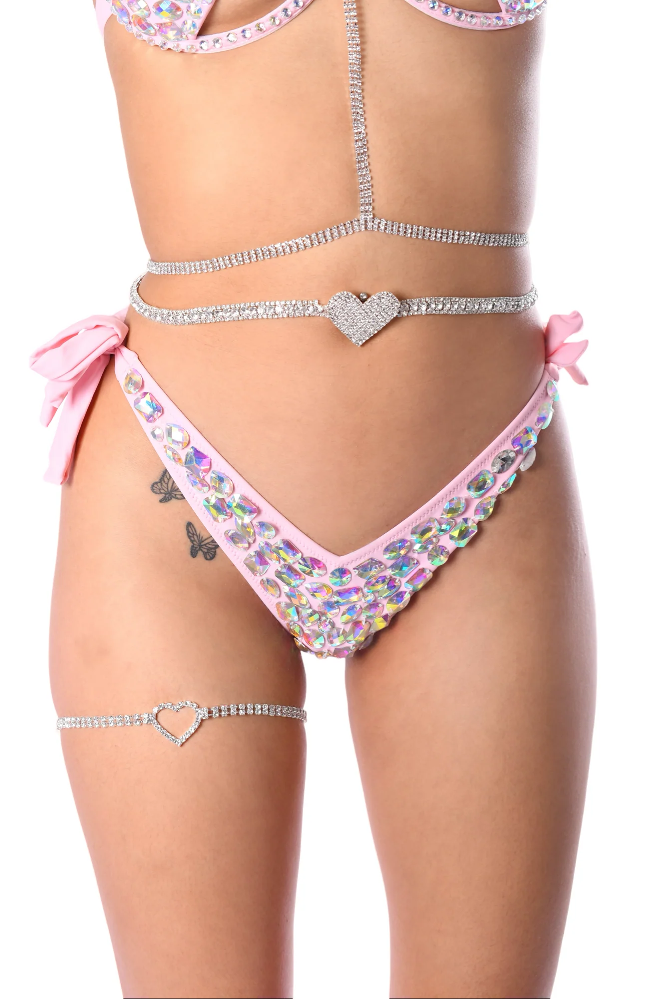 FULL OUTFIT- Glam Babe (Carnival Top+Bottoms+Bodychain+Belt+Leg Wrap) - Image 4