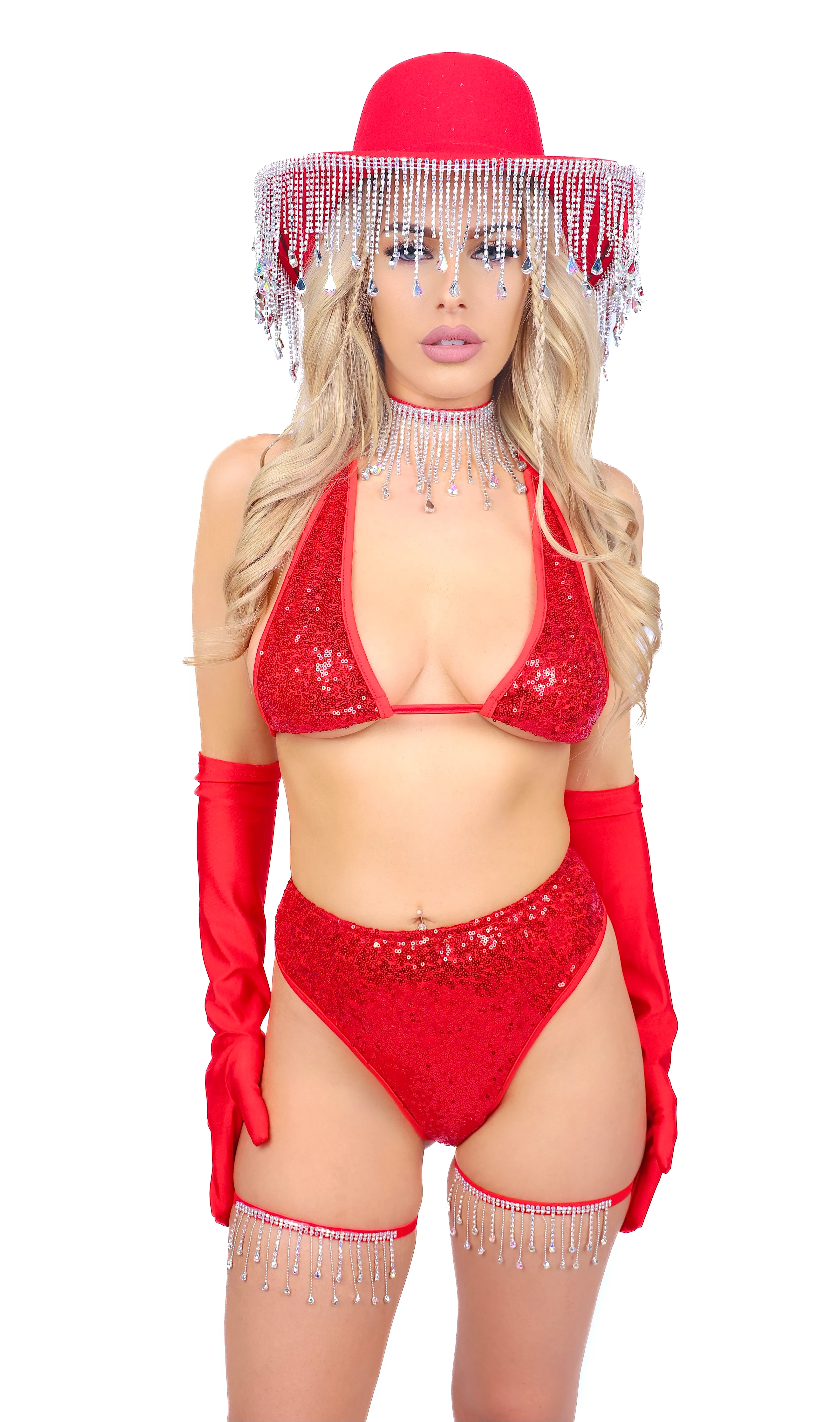 FULL OUTFIT- Ruby Rhinestone Babe (6 pcs) - Image 2