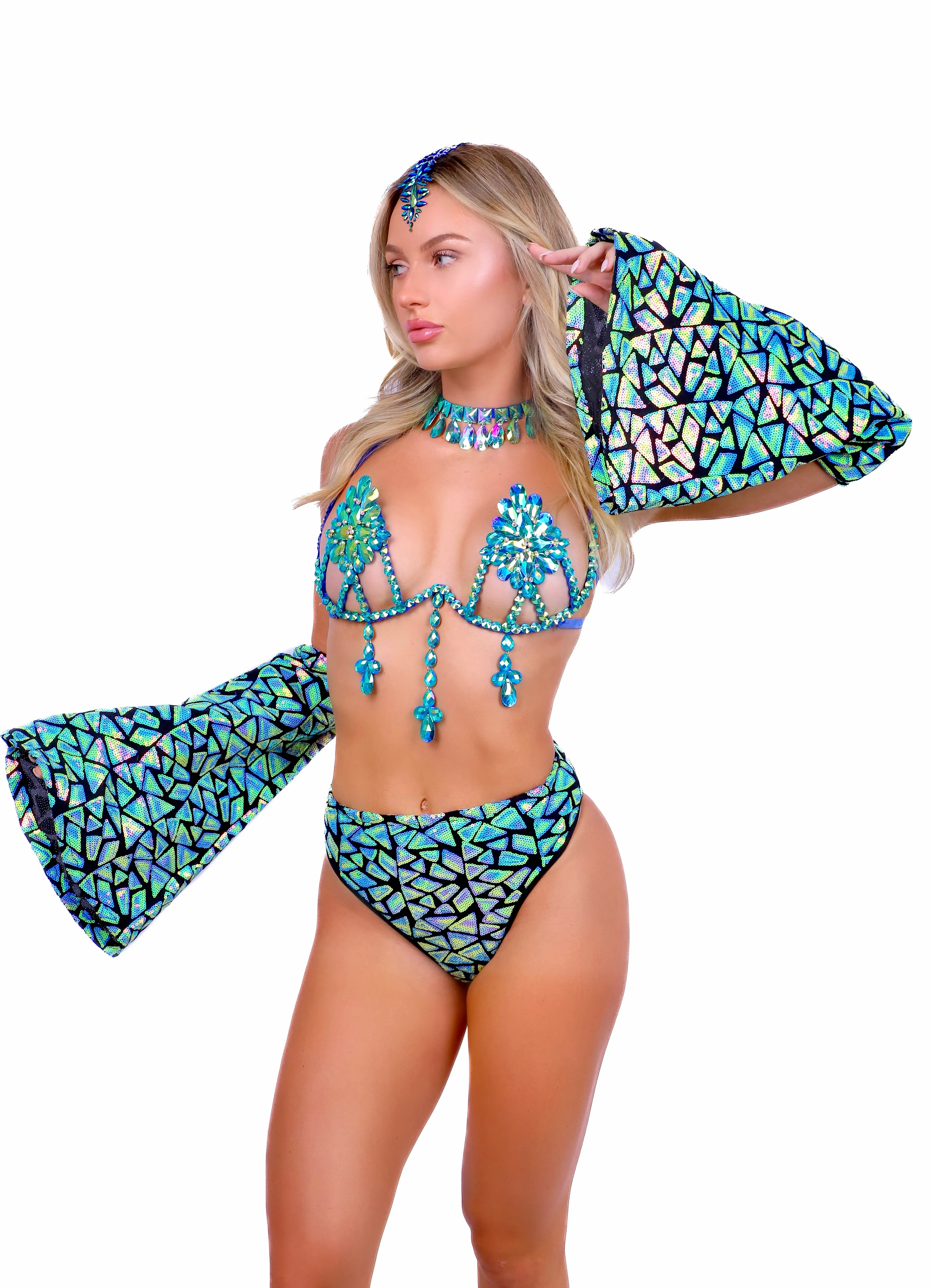 FULL OUTFIT- Turquoise Gem Aura (4 pcs) - Image 3