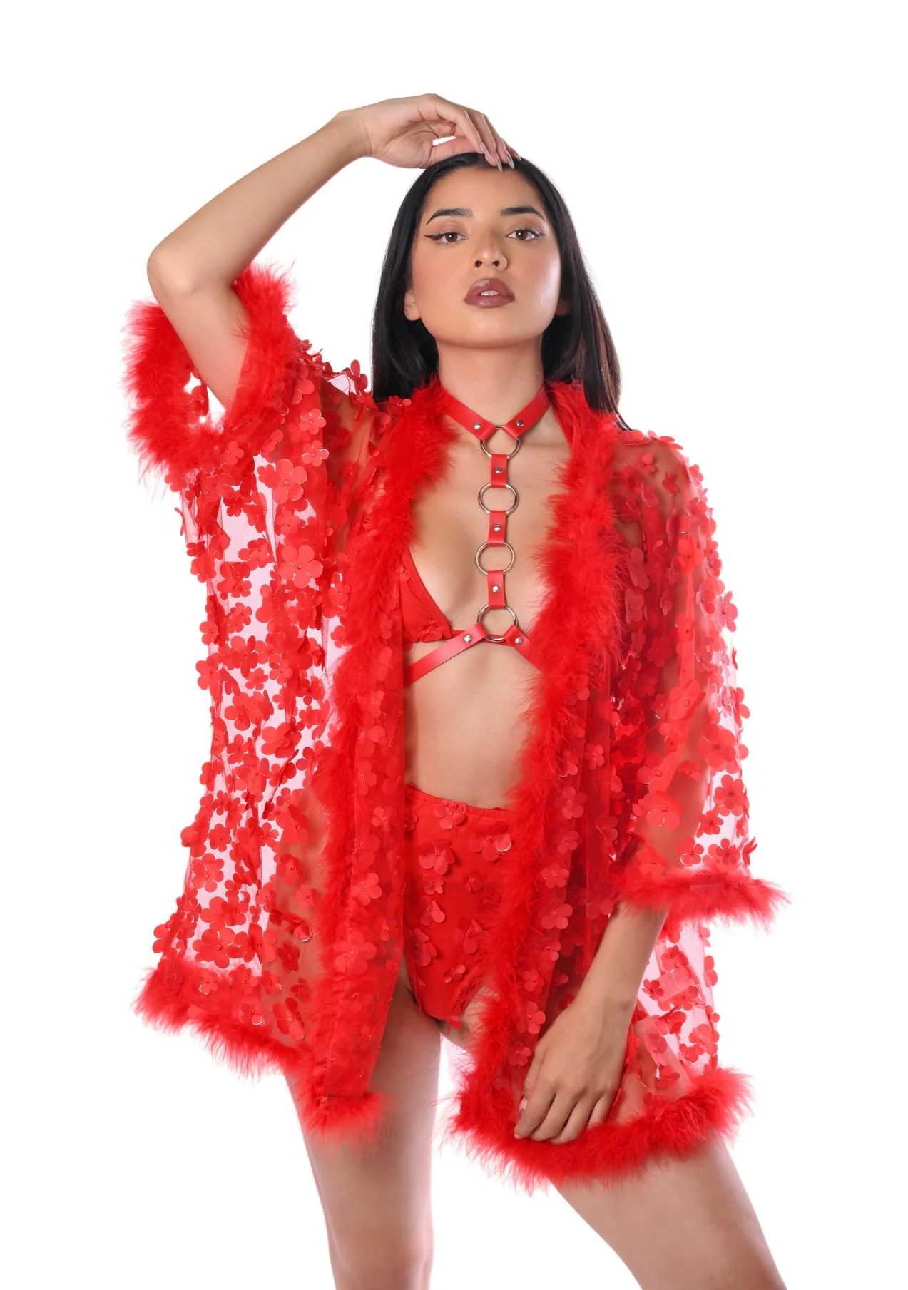 Fuzzy 3D Kimono- Cherry Blossom