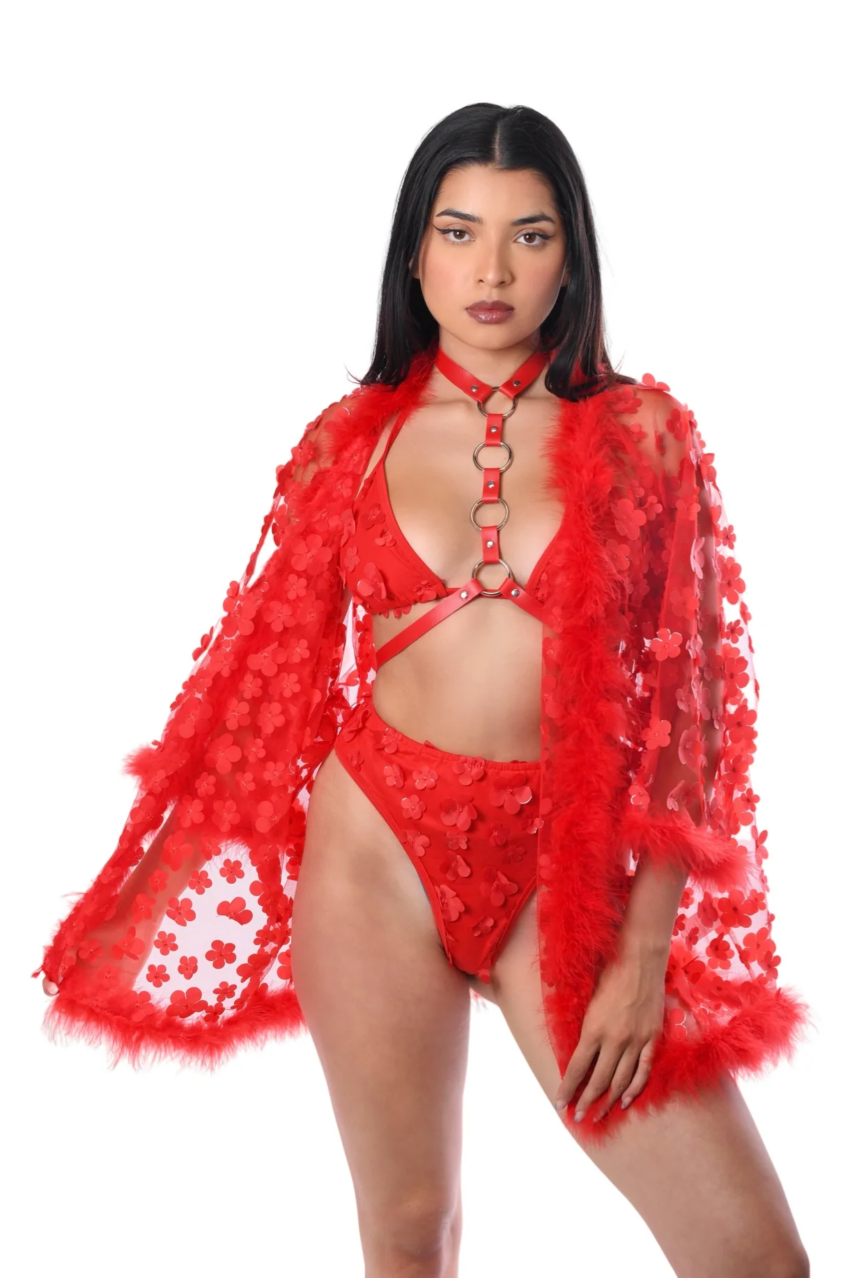 Fuzzy 3D Kimono- Cherry Blossom - Image 2