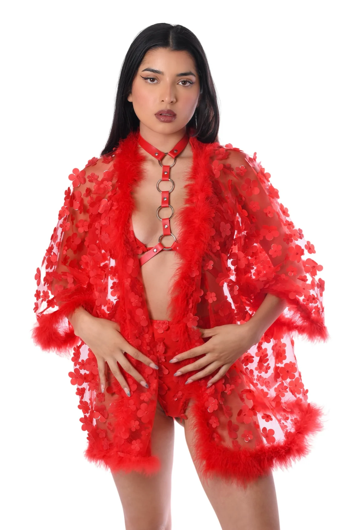 Fuzzy 3D Kimono- Cherry Blossom - Image 3
