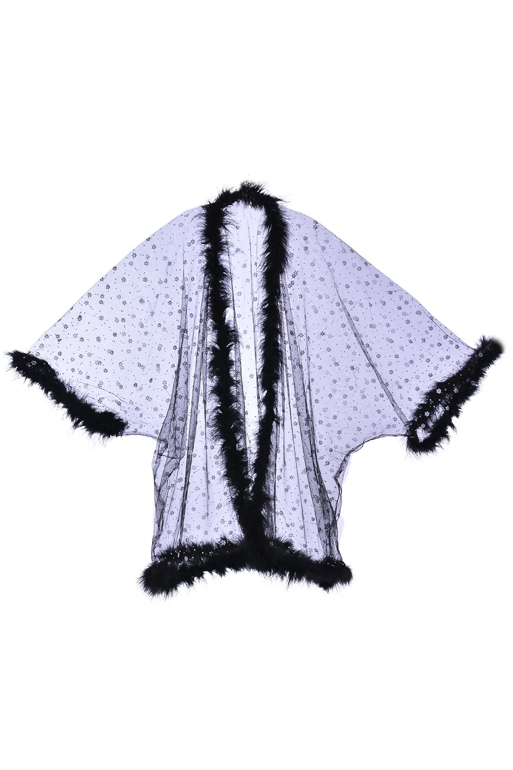 Fuzzy Kimono - Black Blossom - Image 10