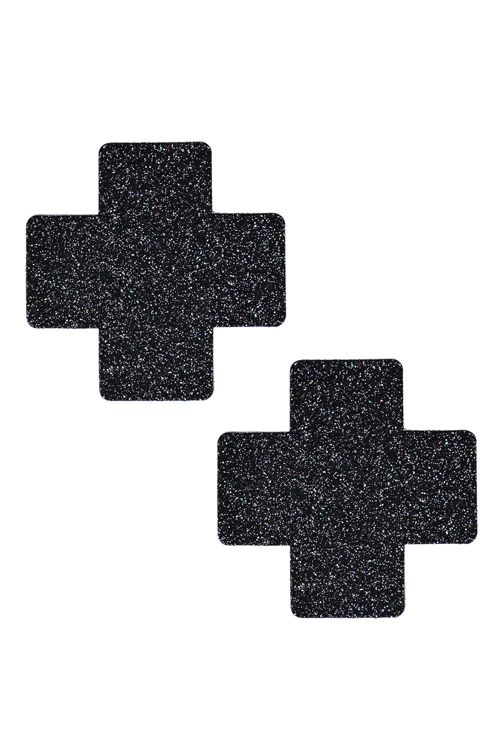 Glitter Black Cross Pasties - Image 2