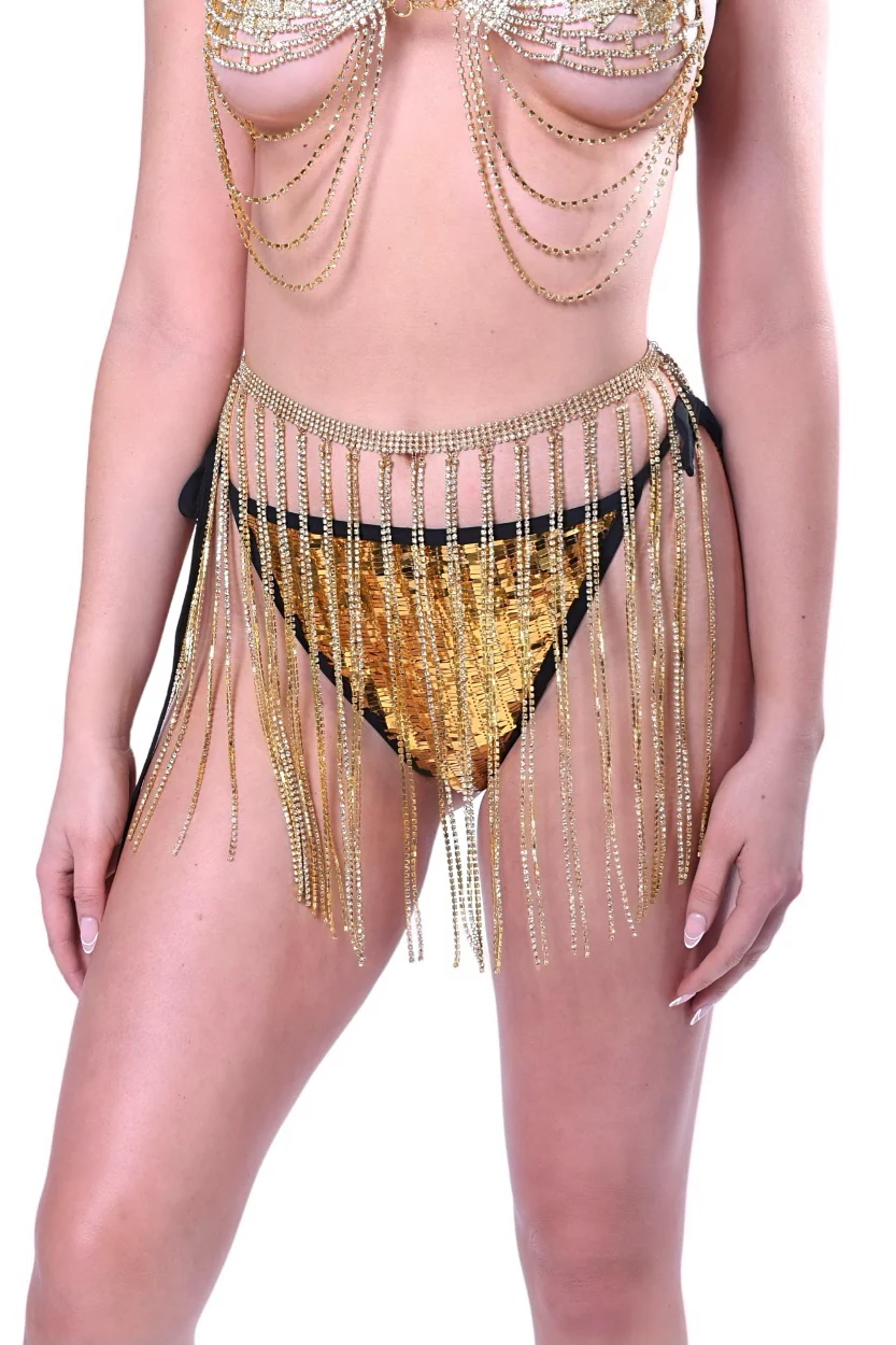 Gold Honey Chain Skirt - Image 3