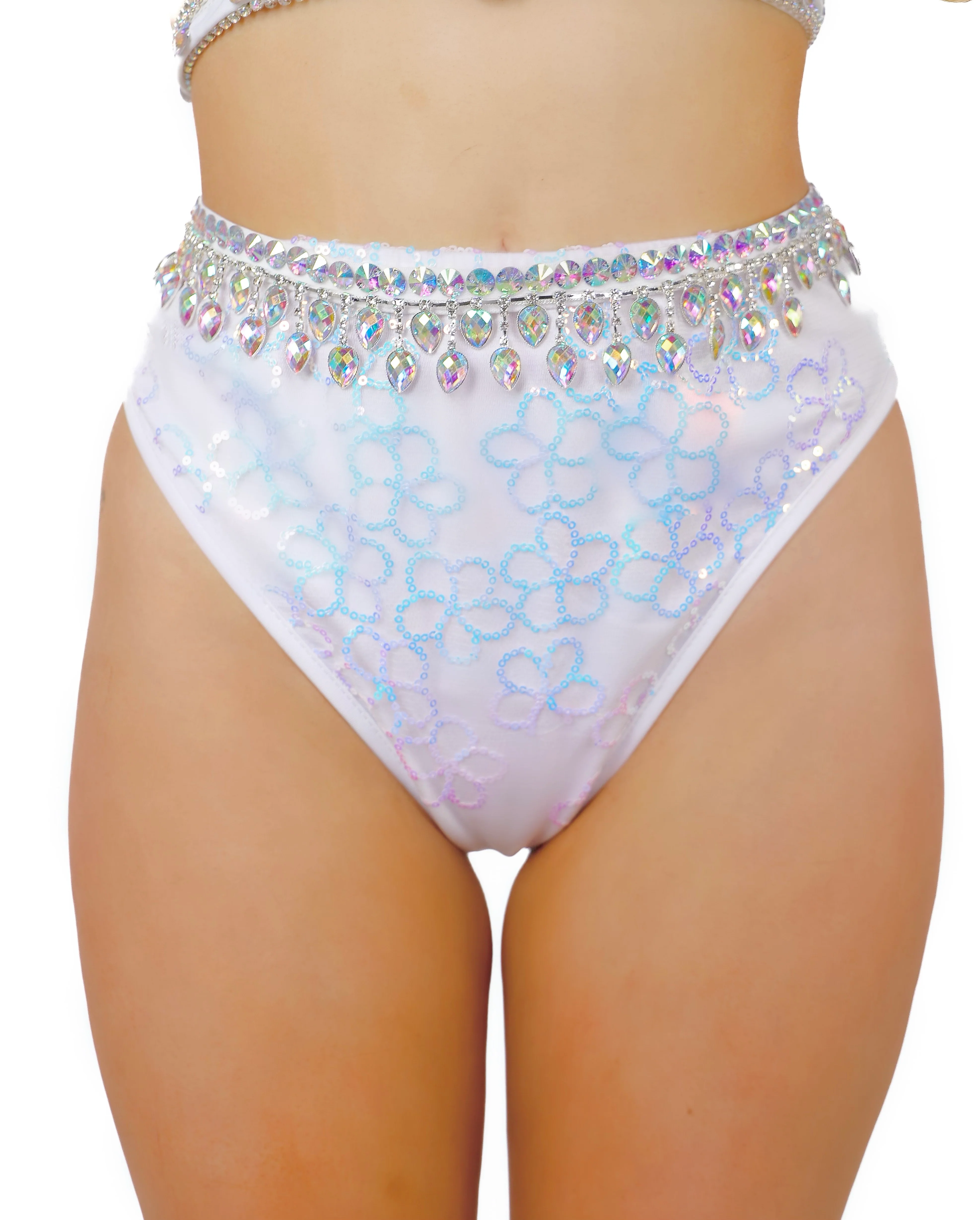 White Aura Gem Carnival Belt