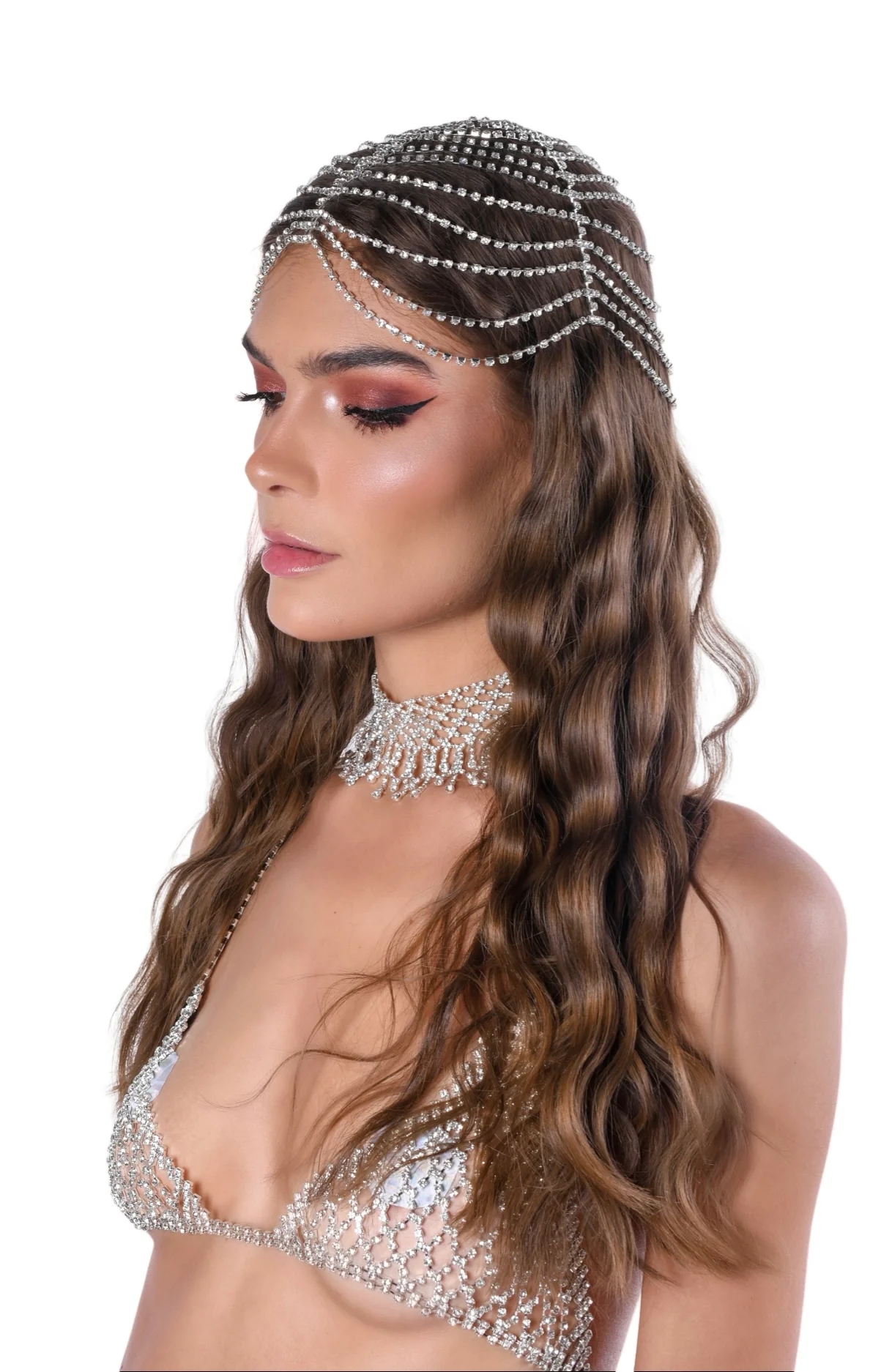 Gypsy Babe Rhinestone Head Piece - Image 2