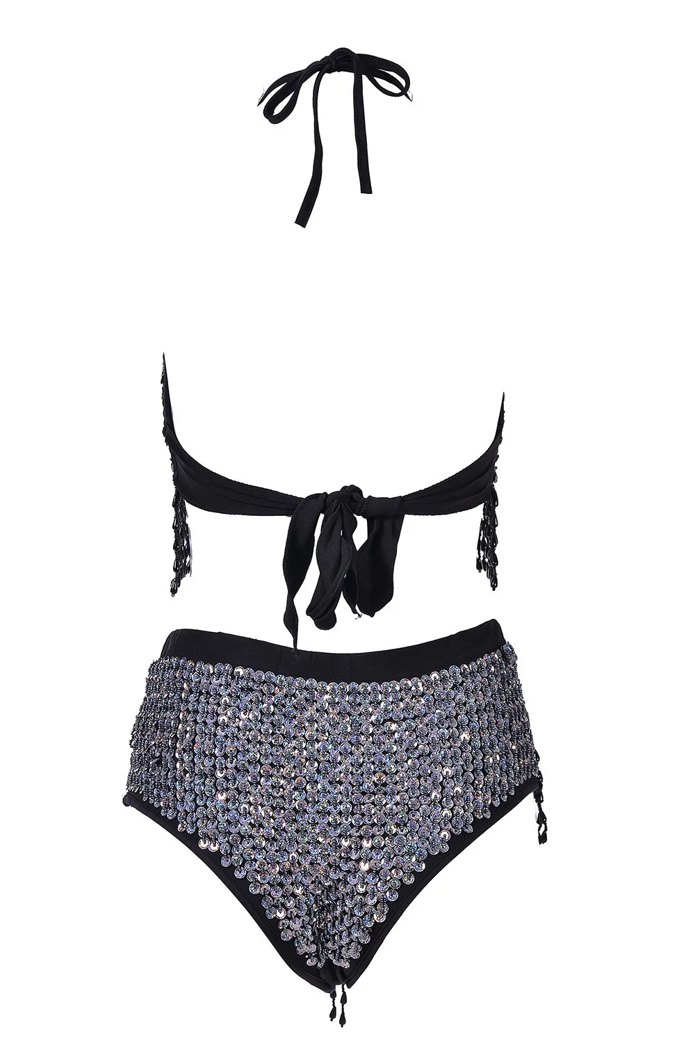Hand Stitched Sequin High Waisted Bottoms- Disco Barbie - Image 4