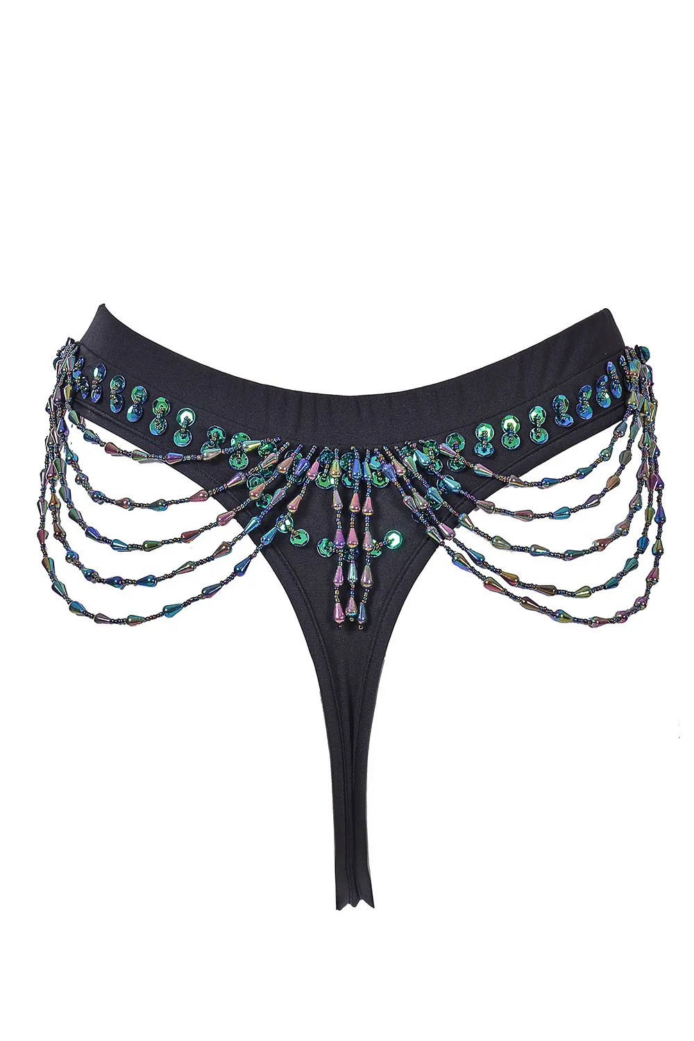 Hand Stitched Sequin Cheeky Bottoms- Chameleon - Image 8