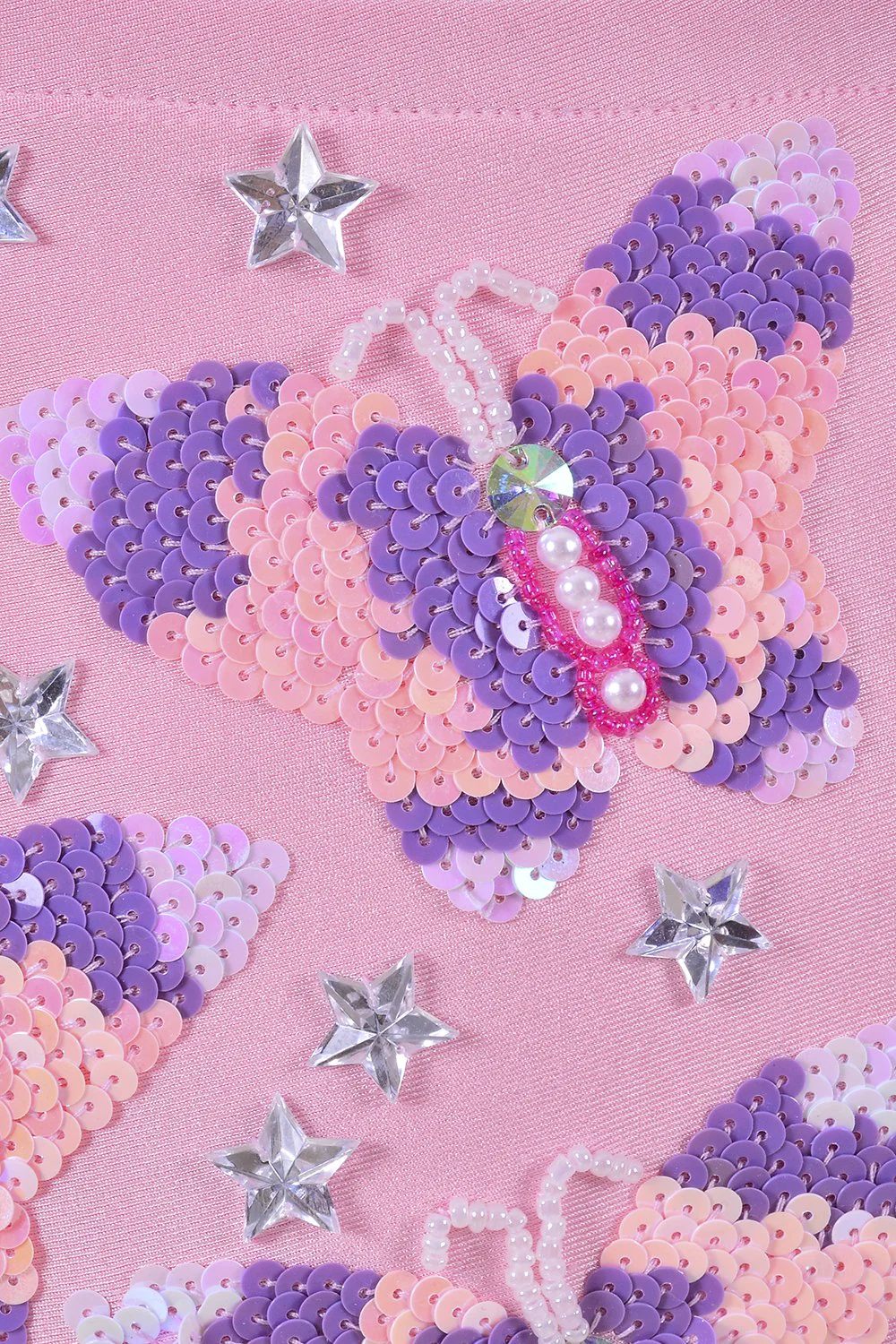 Hand Stitched Sequin Bottom-Pink Butterfly Dream - Image 5