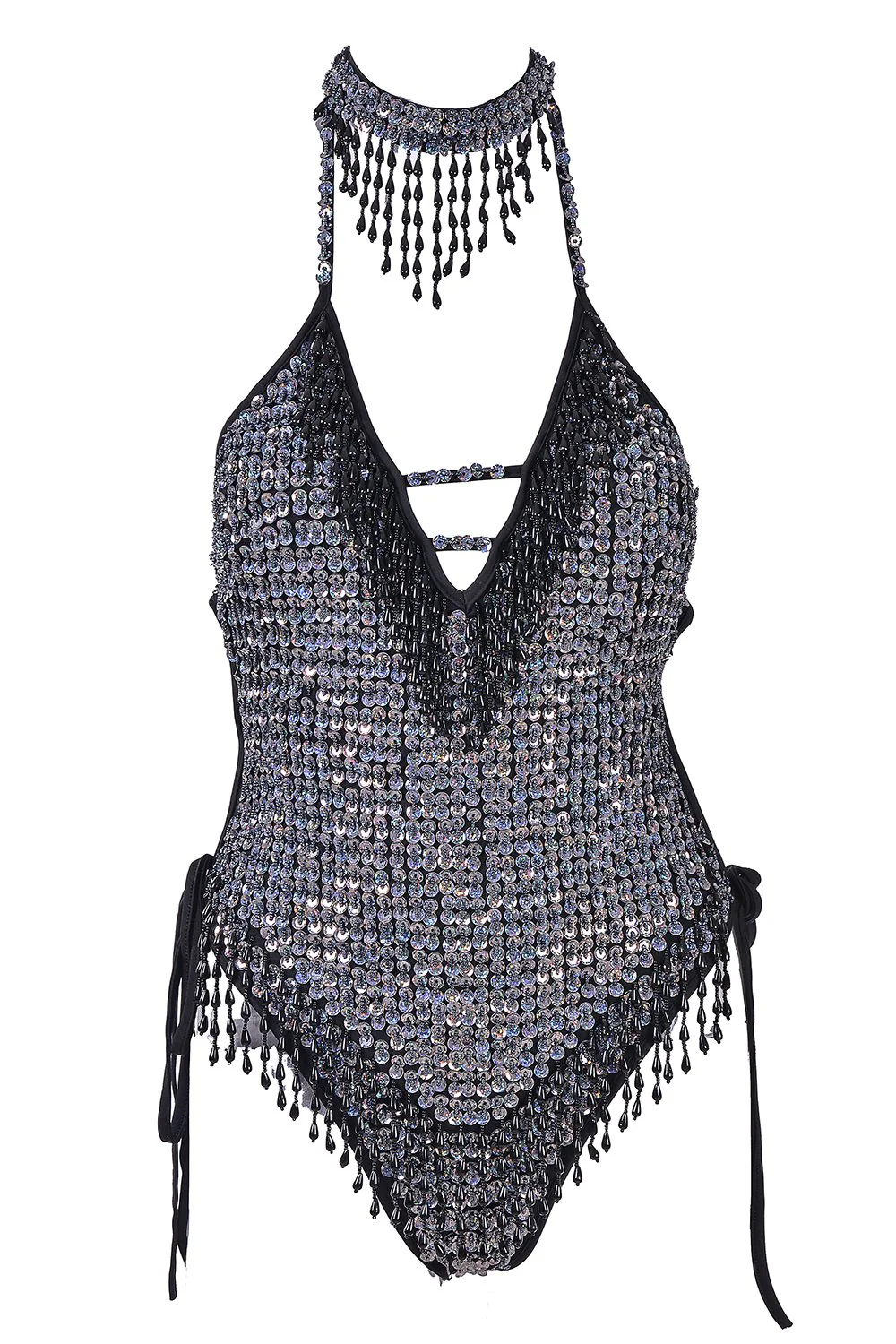 Hand Stitched Sequin Bodysuit- Disco Barbie - Image 9