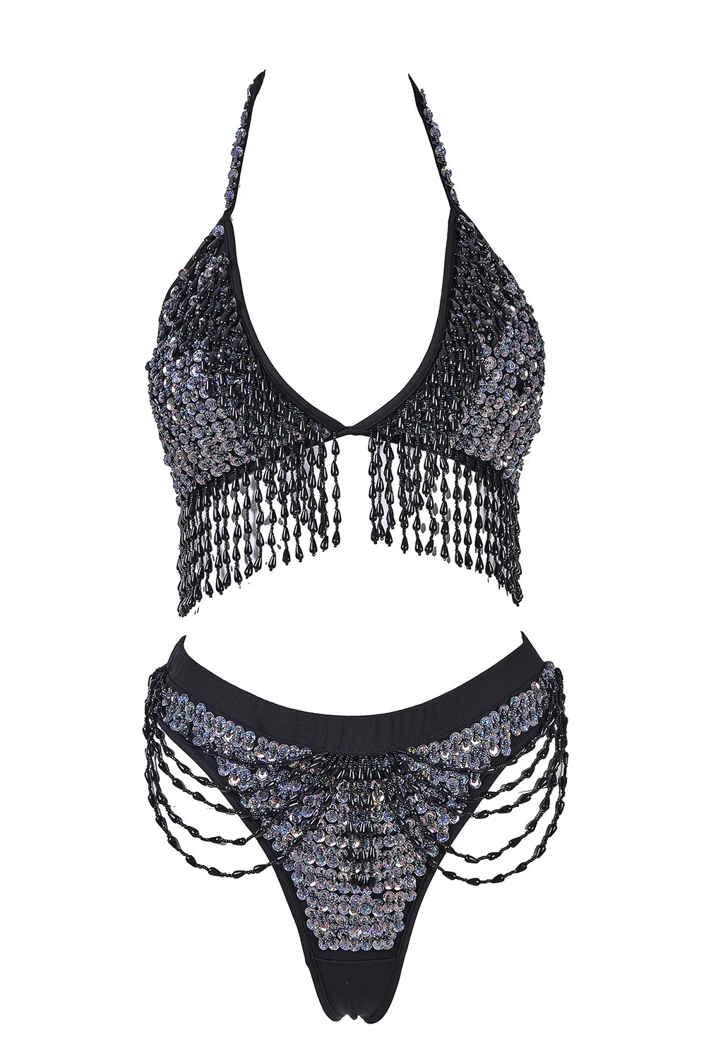 Hand Stitched Sequin Bra Top- Disco Barbie - Image 6
