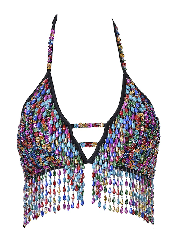 Hand Stitched Sequin Bra Top- Lucky Charms - Image 3