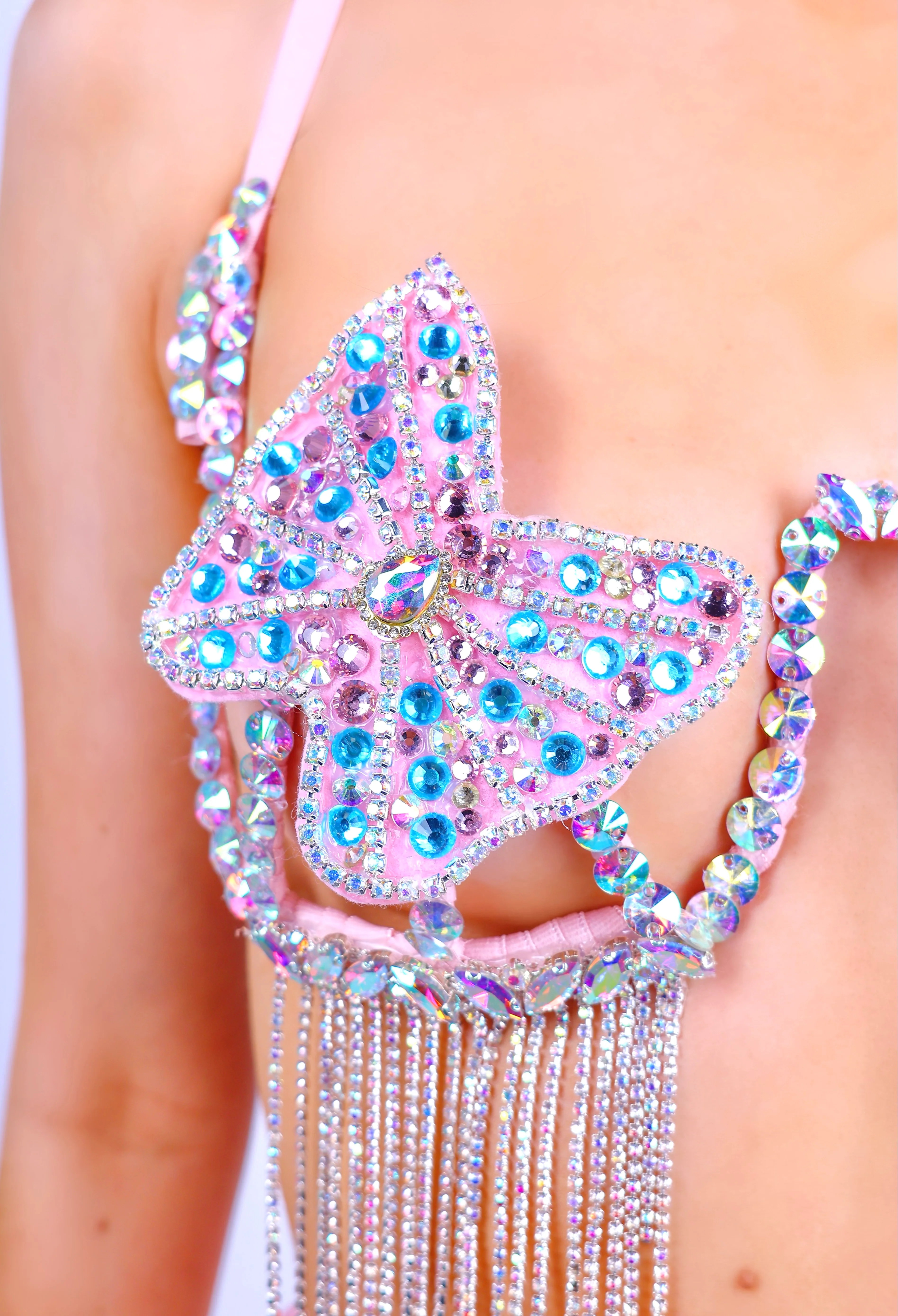 Pink Butterfly Carnival Bra Top - Image 2