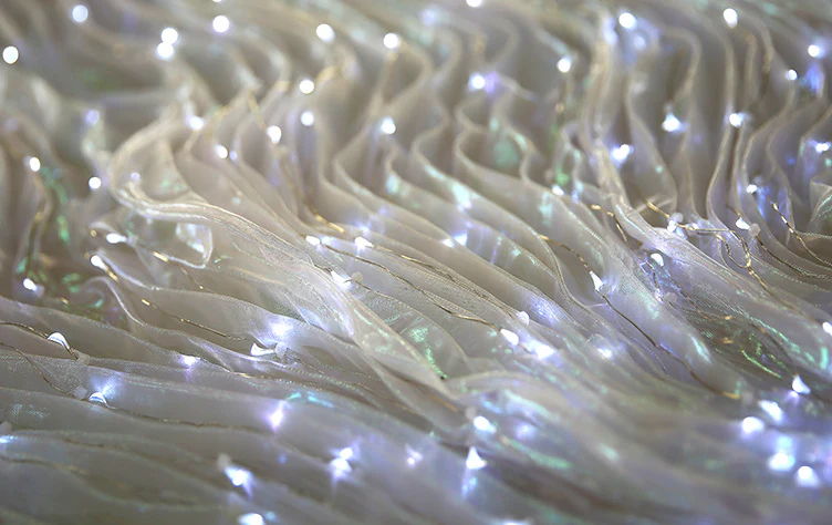 Iridescent White LED Butterfly Wings (300 Lights, Batteries Not Included) - Image 3