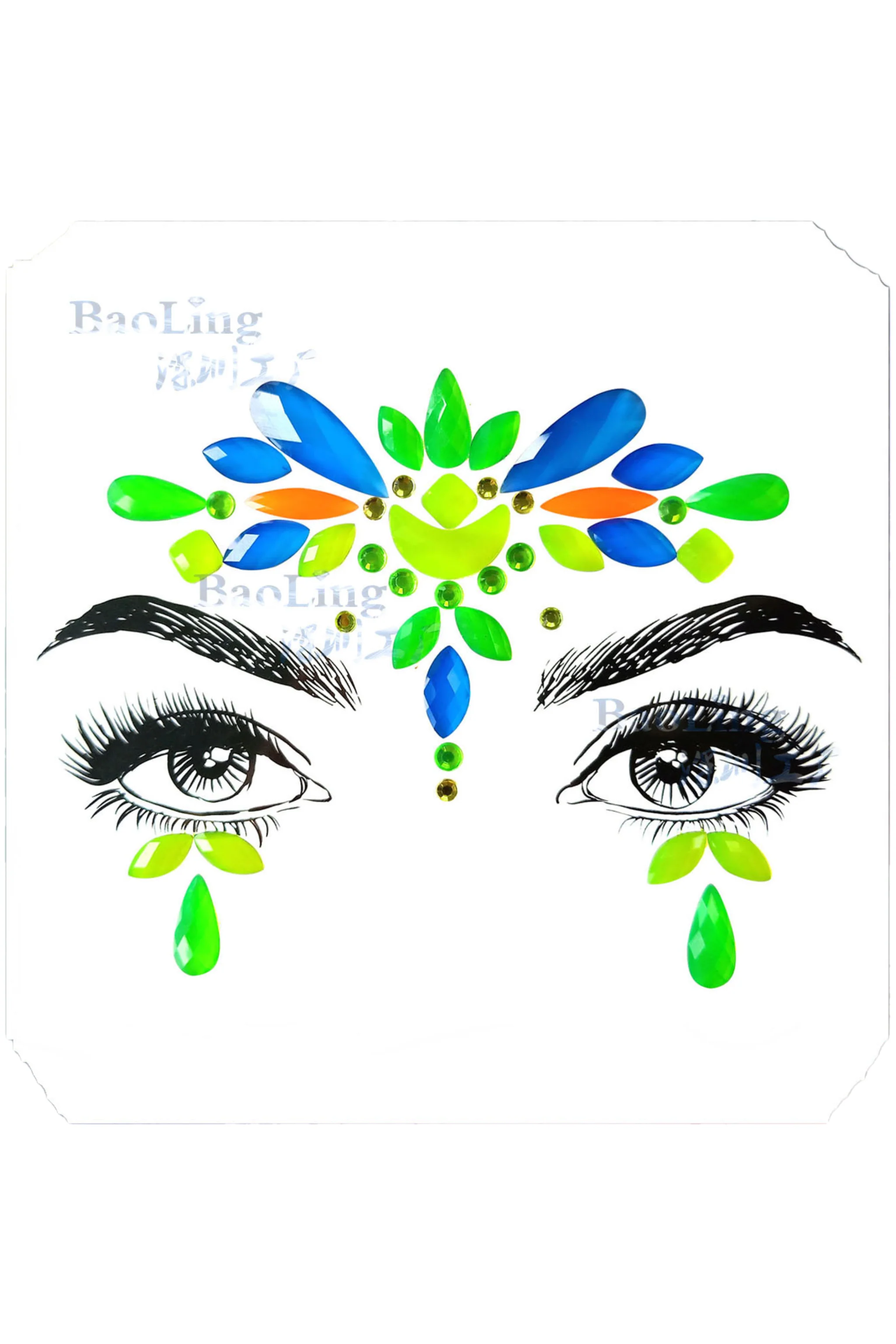 Lego Land Rhinestone Crystal Face Jewels