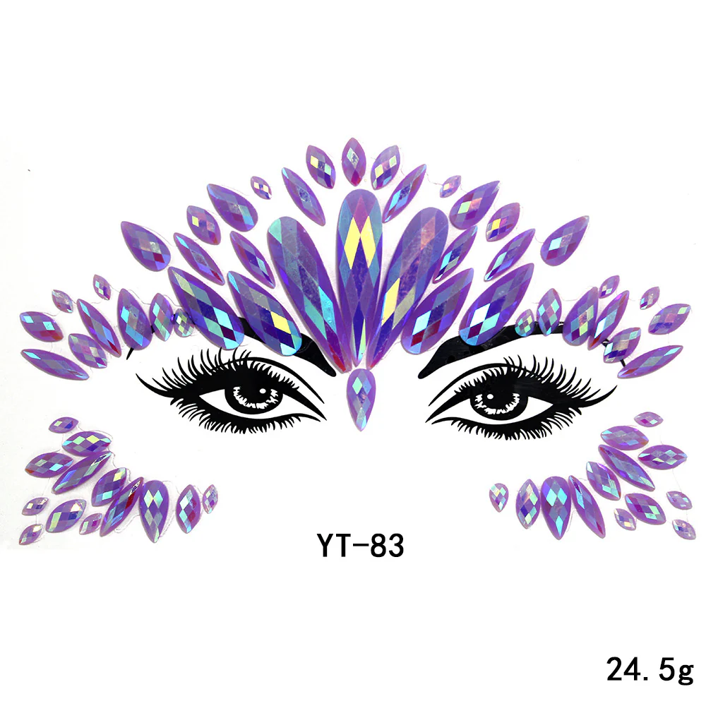 Lilac Fairy Festival Face Jewels - Image 3