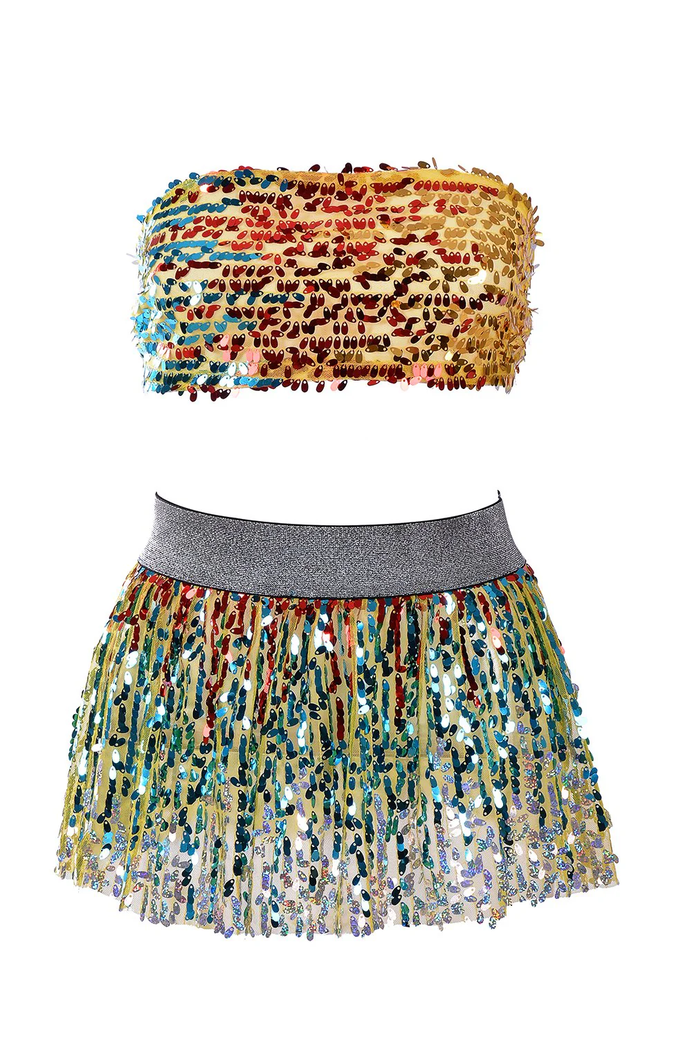 Palace Queen Sequin Set (Tube Top + Skirt)