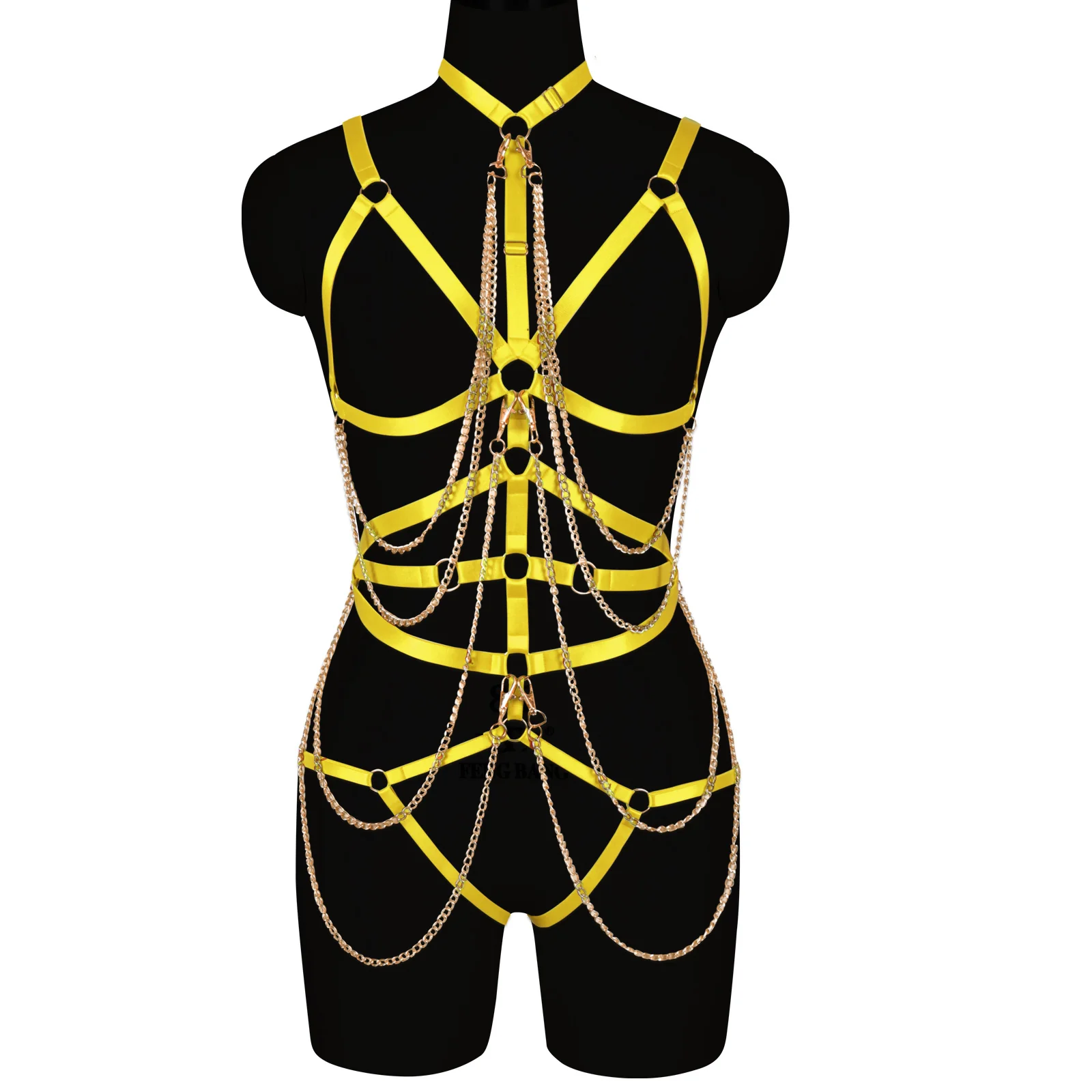 Doll Spandex Chain Harness Bodysuit - Image 5