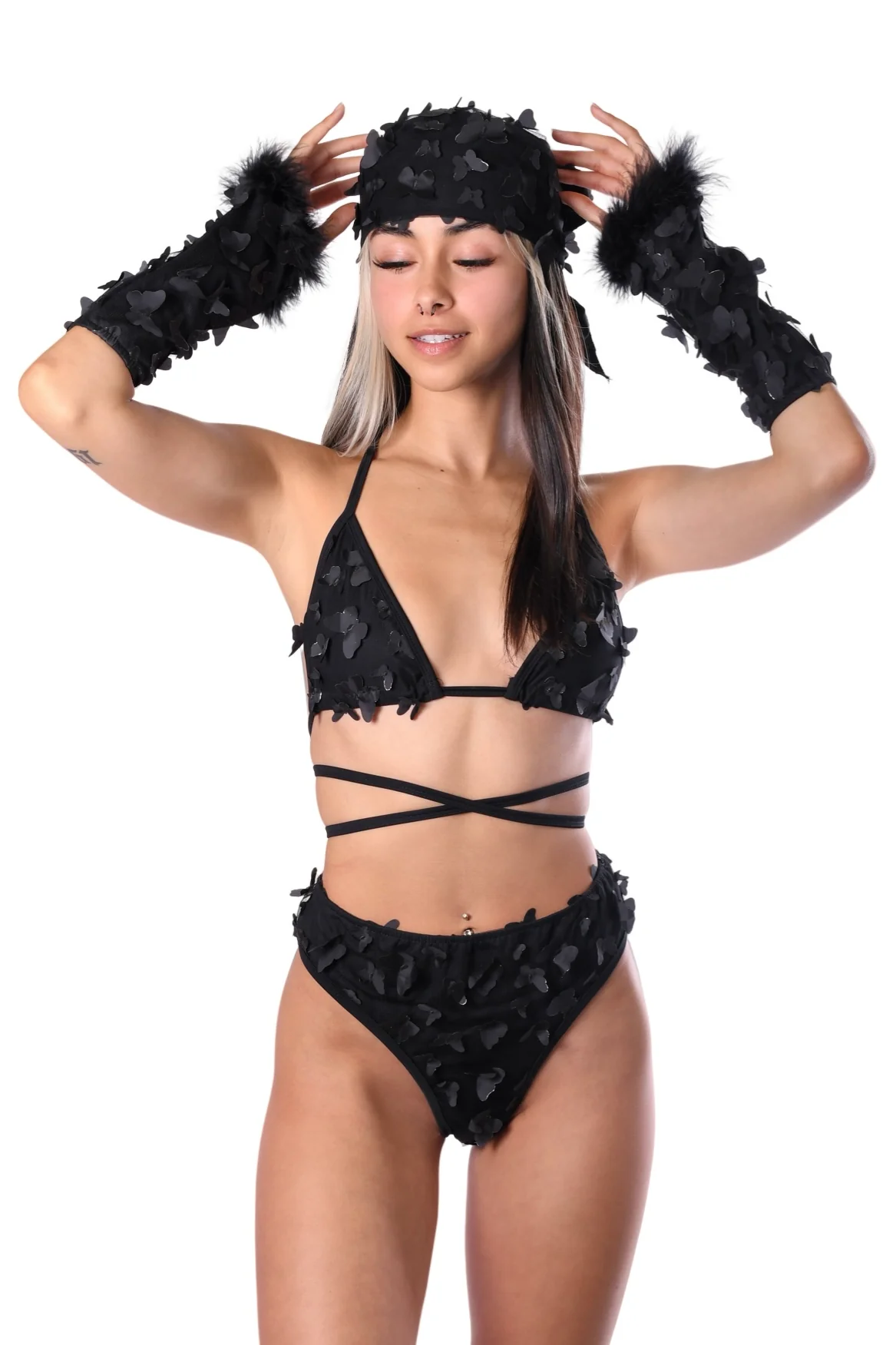 Midnight Butterfly Fuzzy 3D Sleeves - Image 2