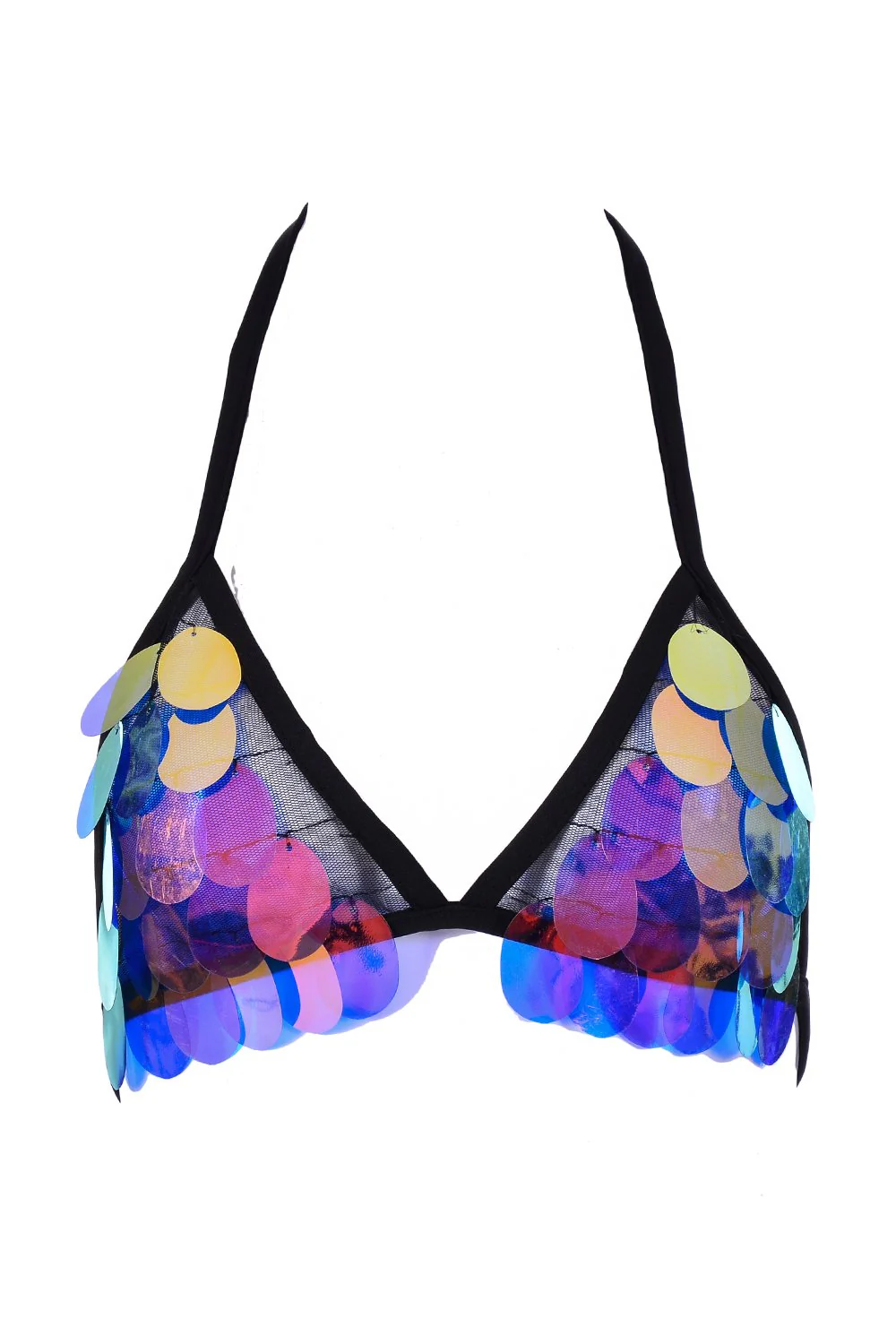 Peacock Sequin Triangle Top - Image 3