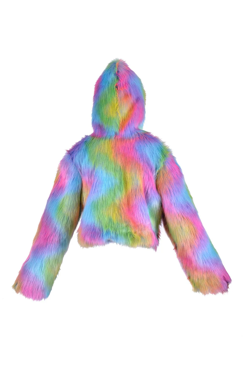 Nocturnal Wonderland Faux Fur Jacket - Image 7