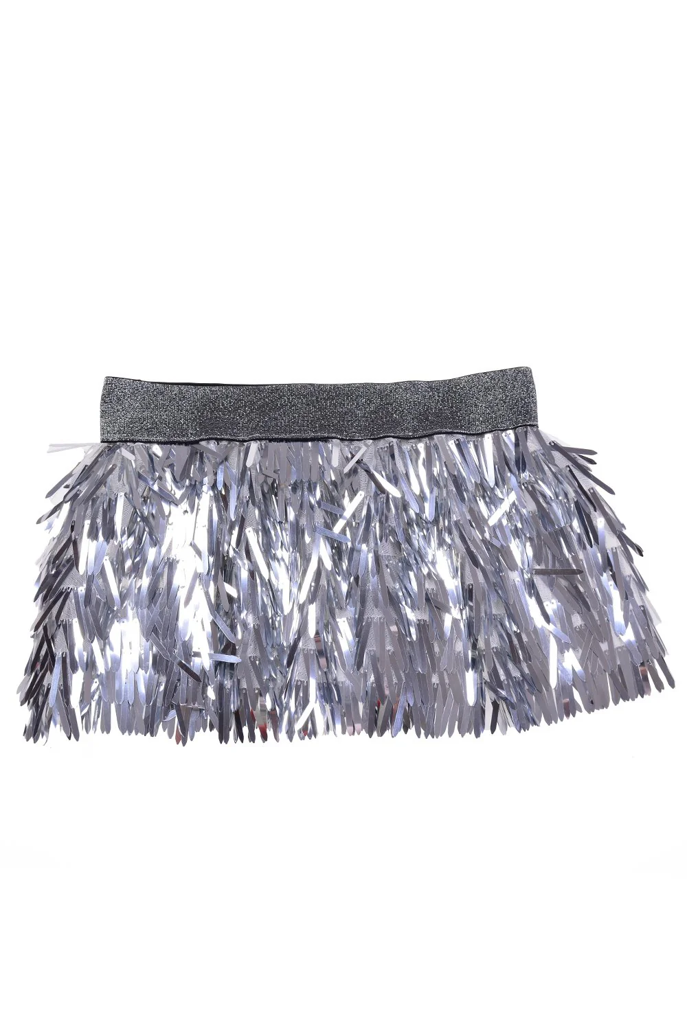 Outer Space Mini Sequin Skirt - Silver - Image 2