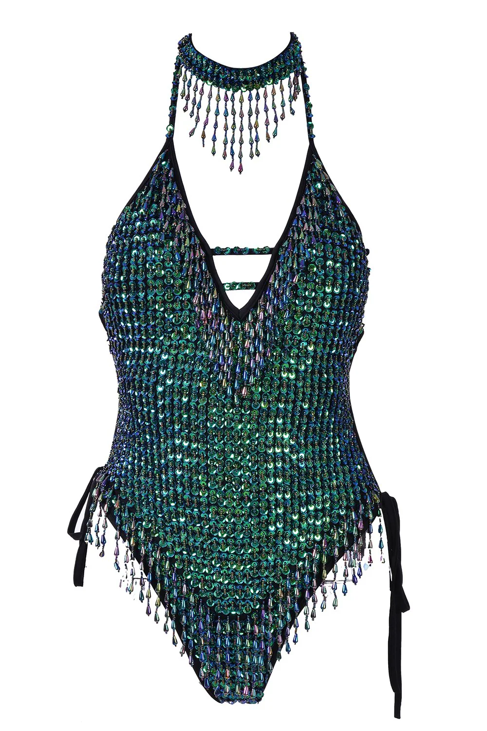 Hand Stitched Sequin Bodysuit- Chameleon - Image 4