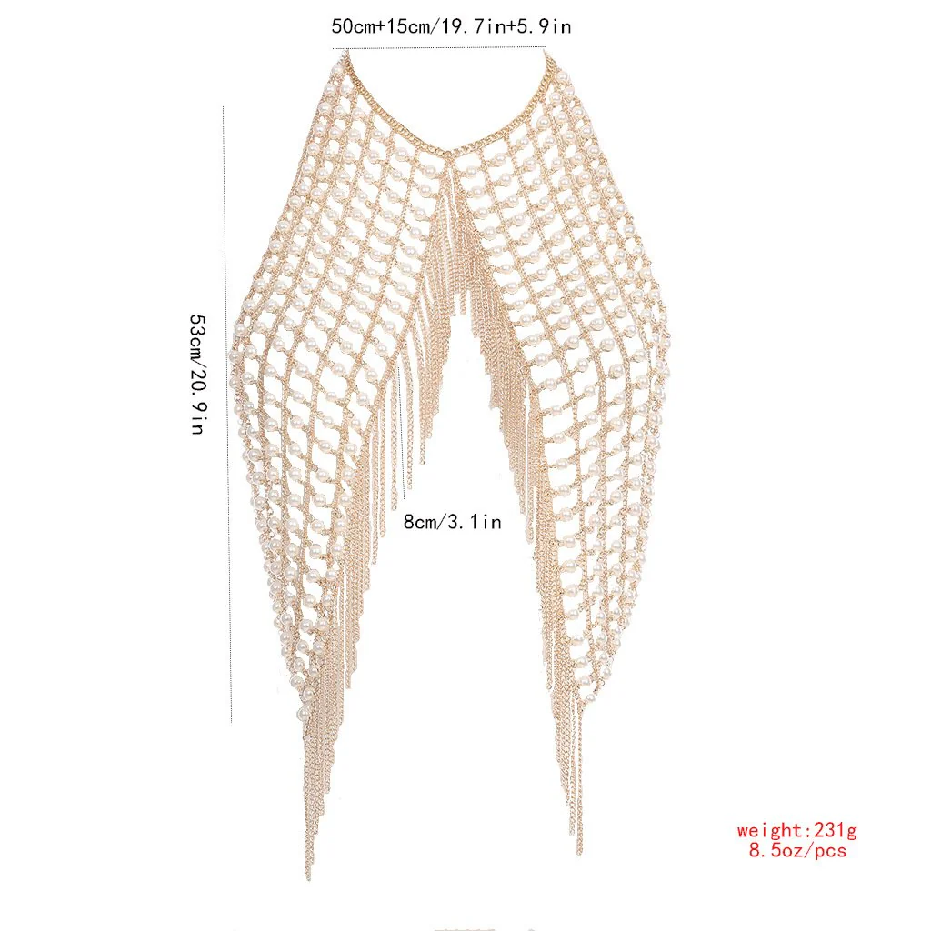 Pearl Tassel Chain Halter Top - Image 6