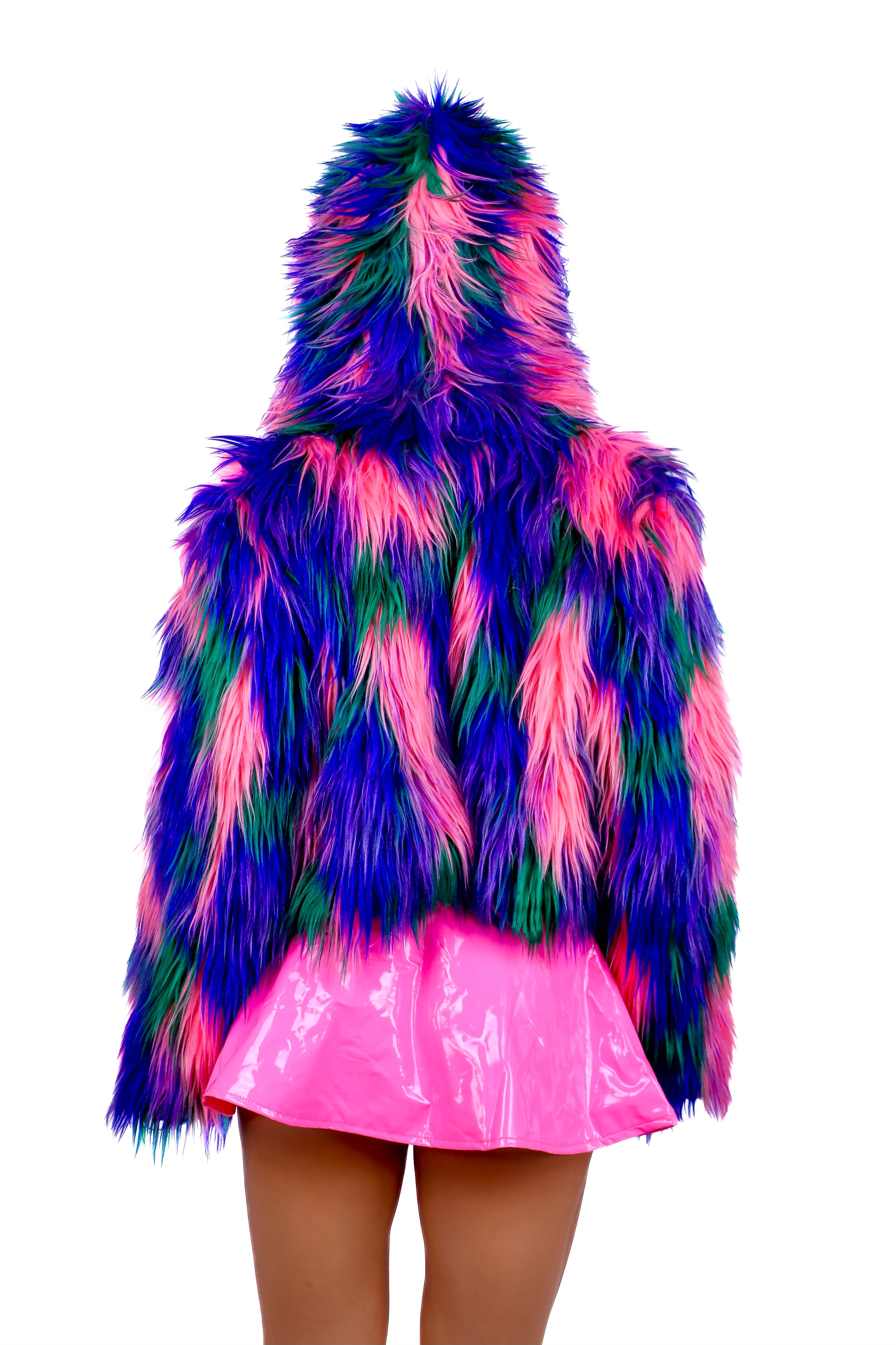 Wild Blue Fuzzy Jacket - Image 2