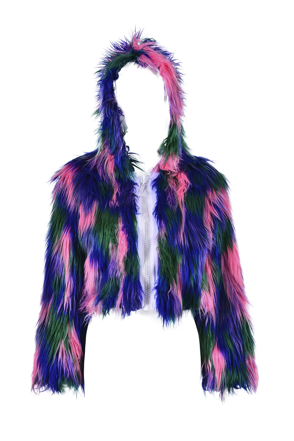 Wild Blue Fuzzy Jacket - Image 4