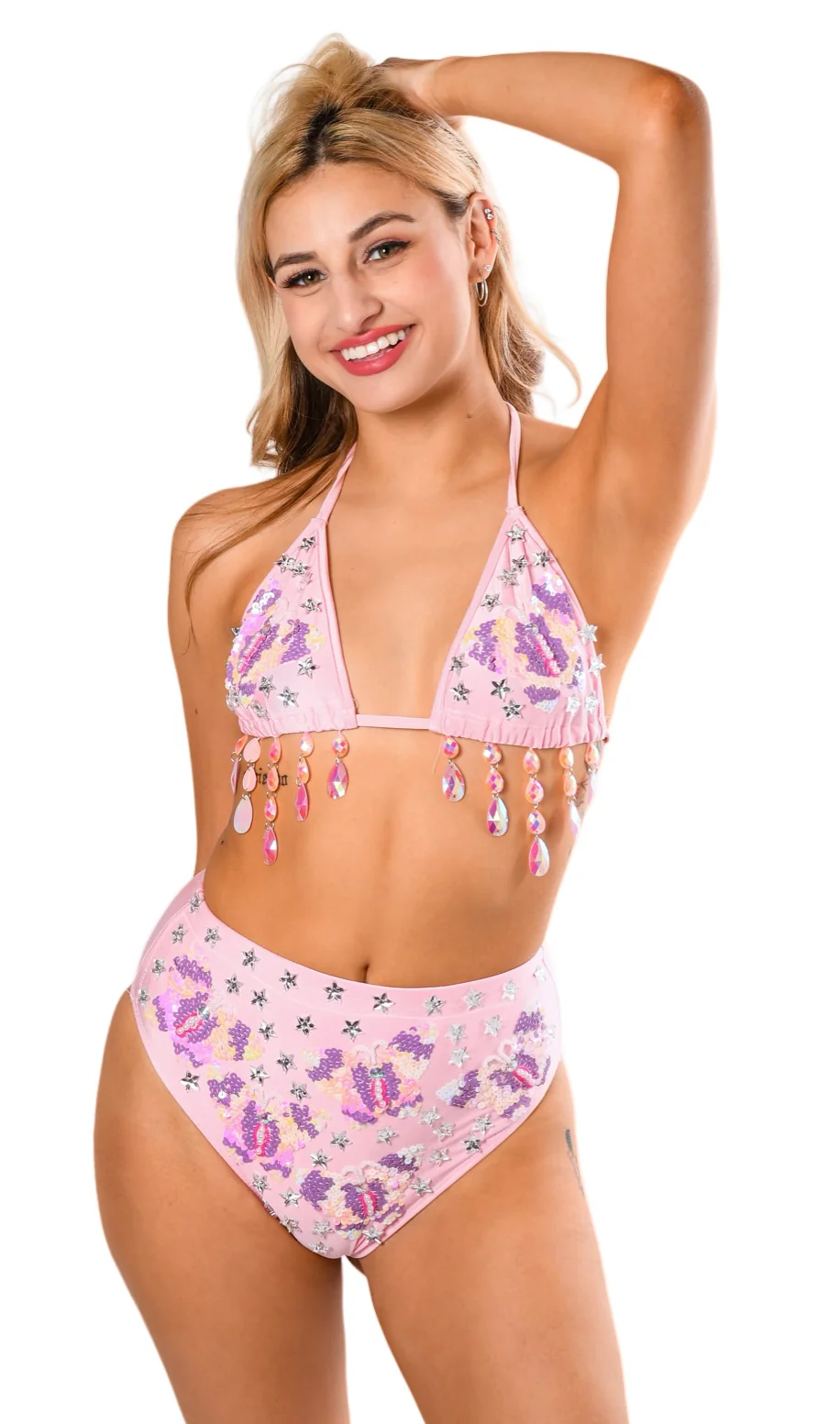 Hand Stitched Sequin Set- Pink Butterfly Dream - Image 9