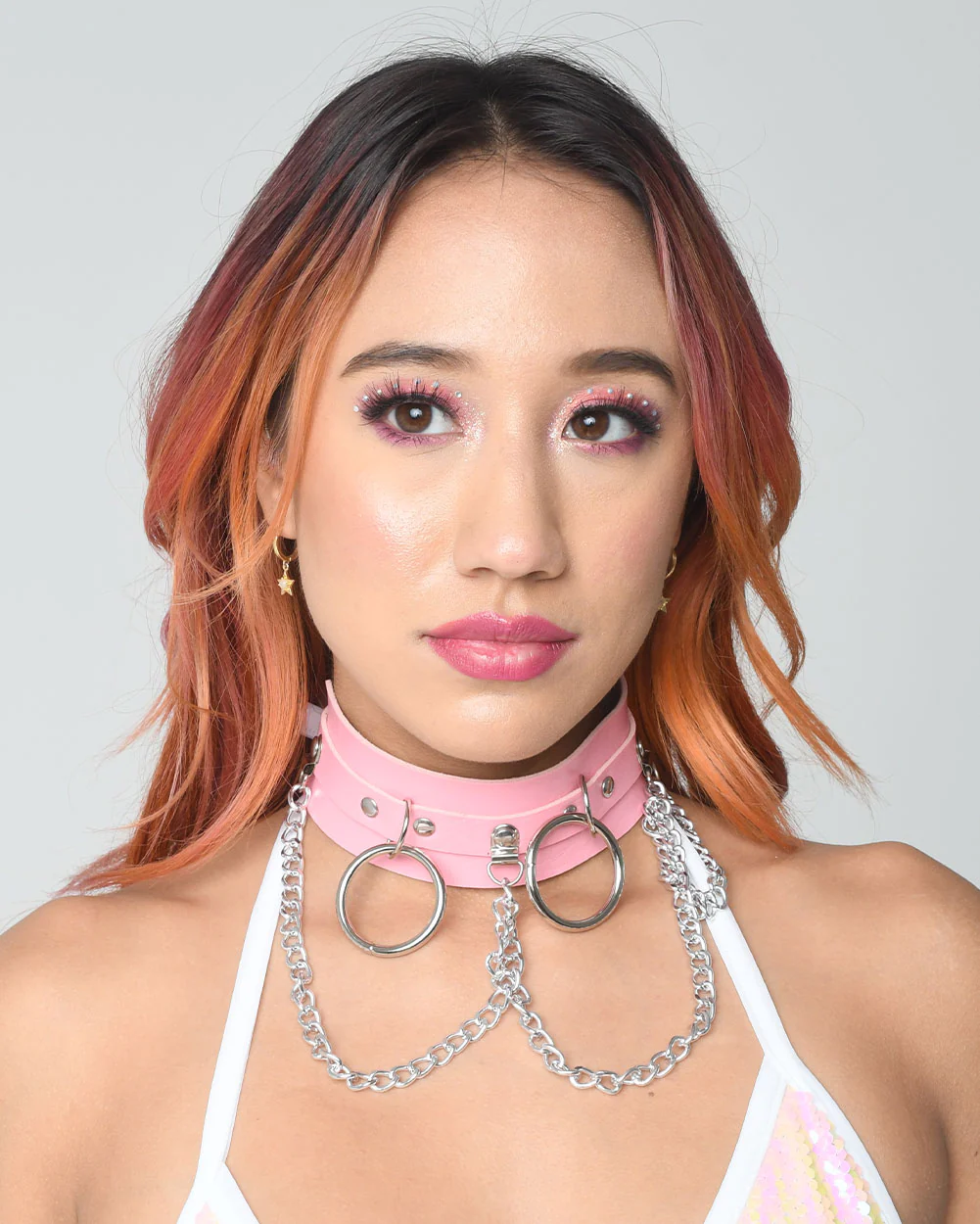 Pink Hoop Chain Chocker