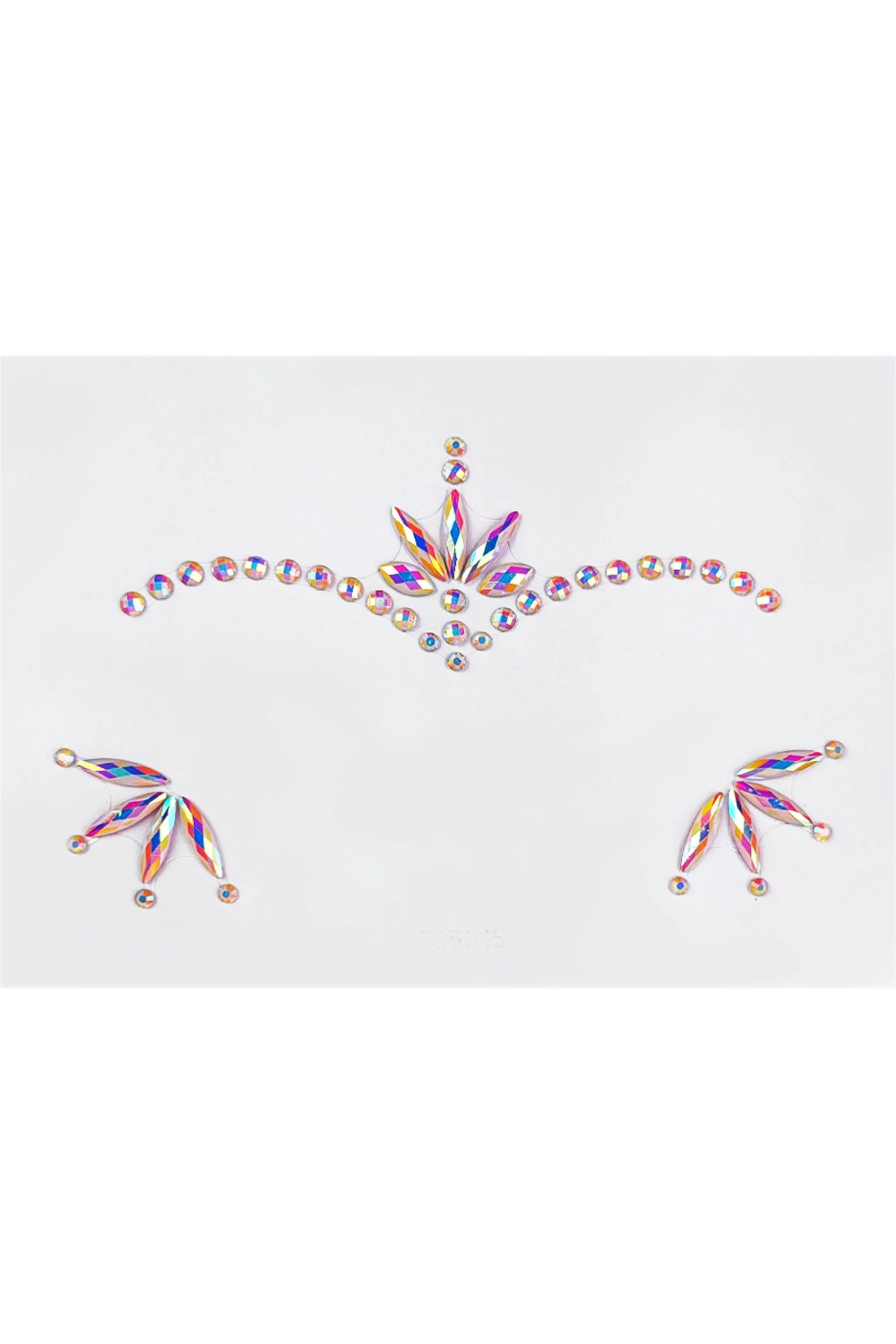 Pink Iridescent Rhinestone Crystal Face Jewels
