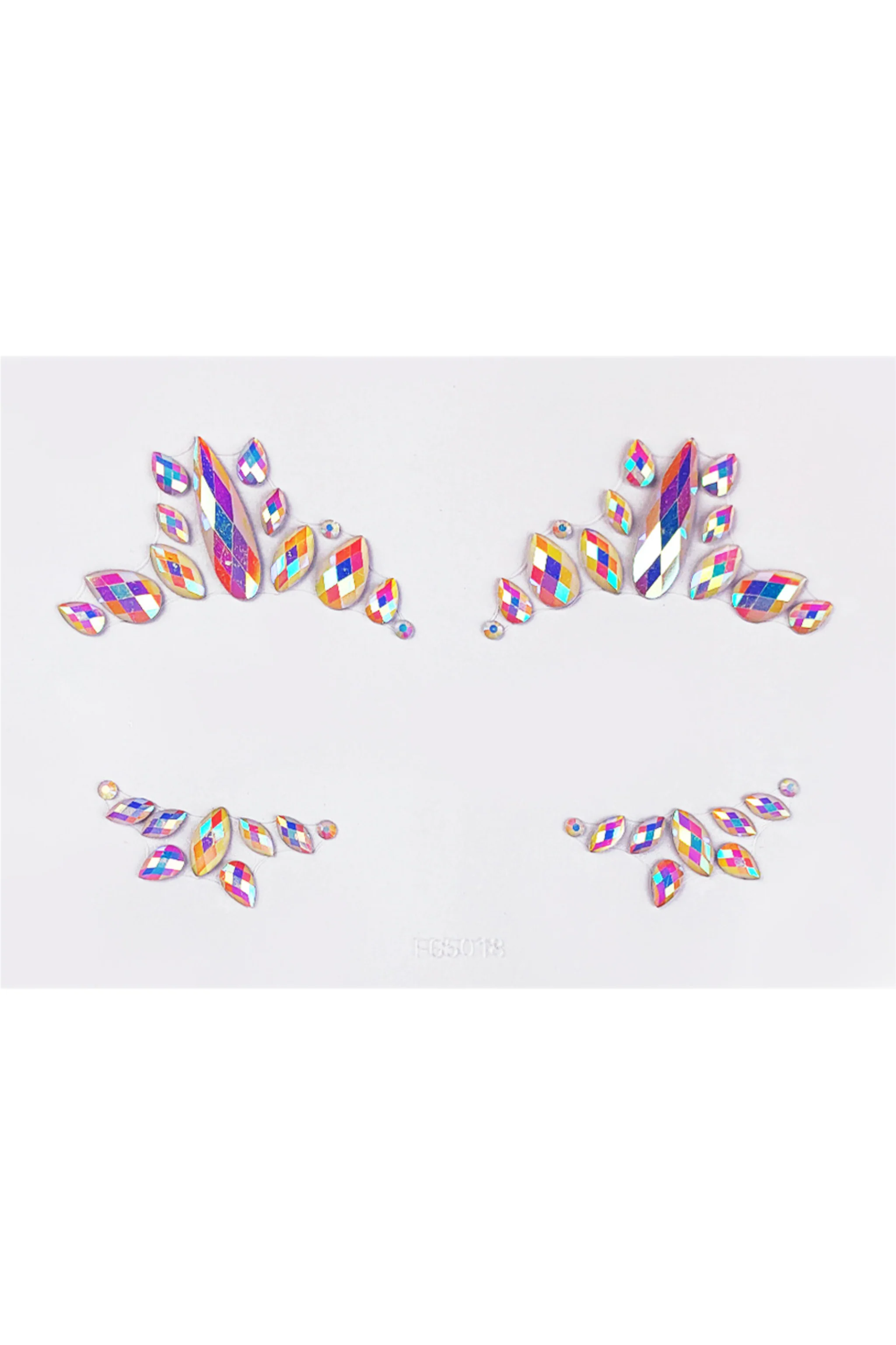 Pink Iridescent Rhinestone Crystal Face Jewels