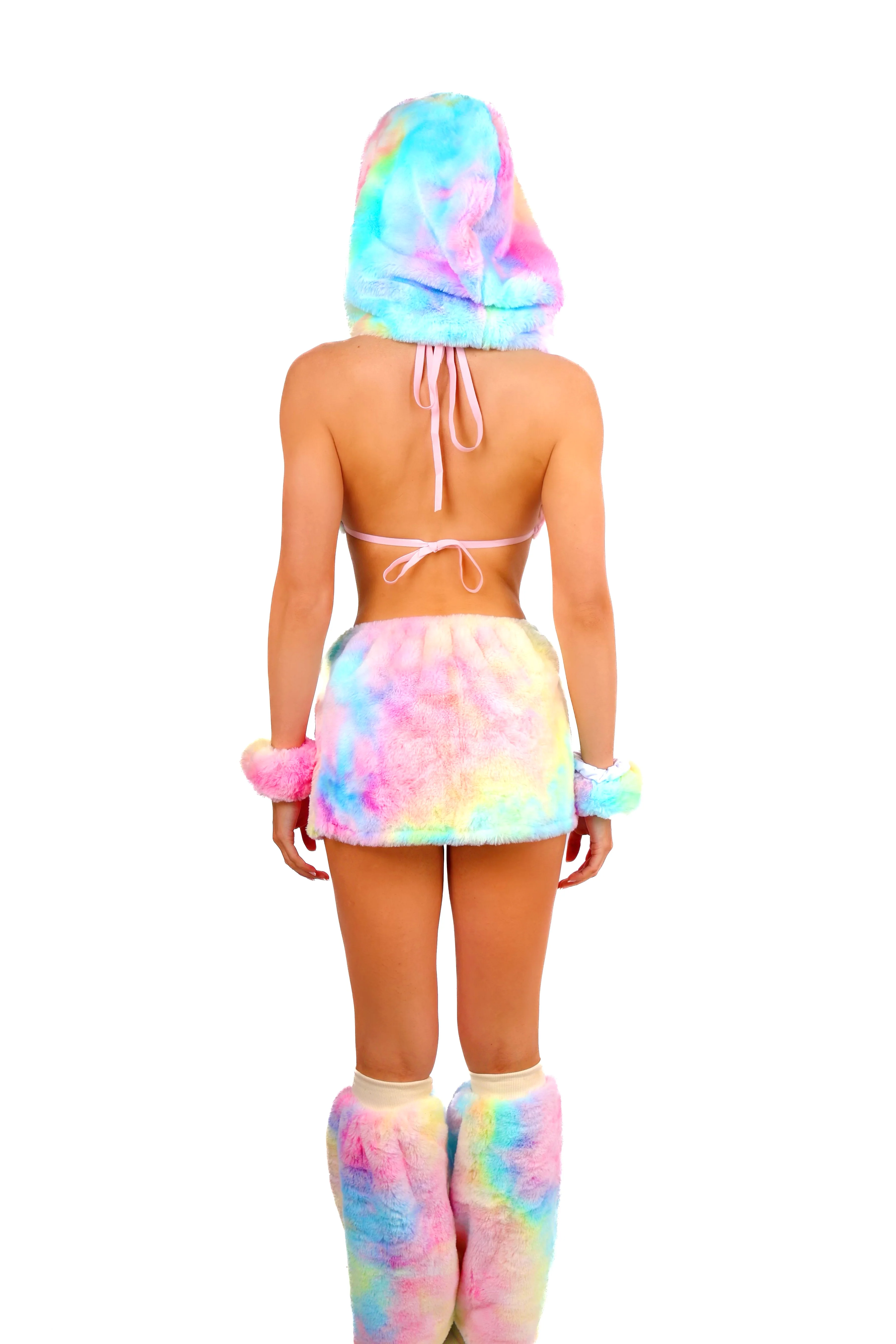 Pastel Cosmos Fuzzy Skirt - Image 3